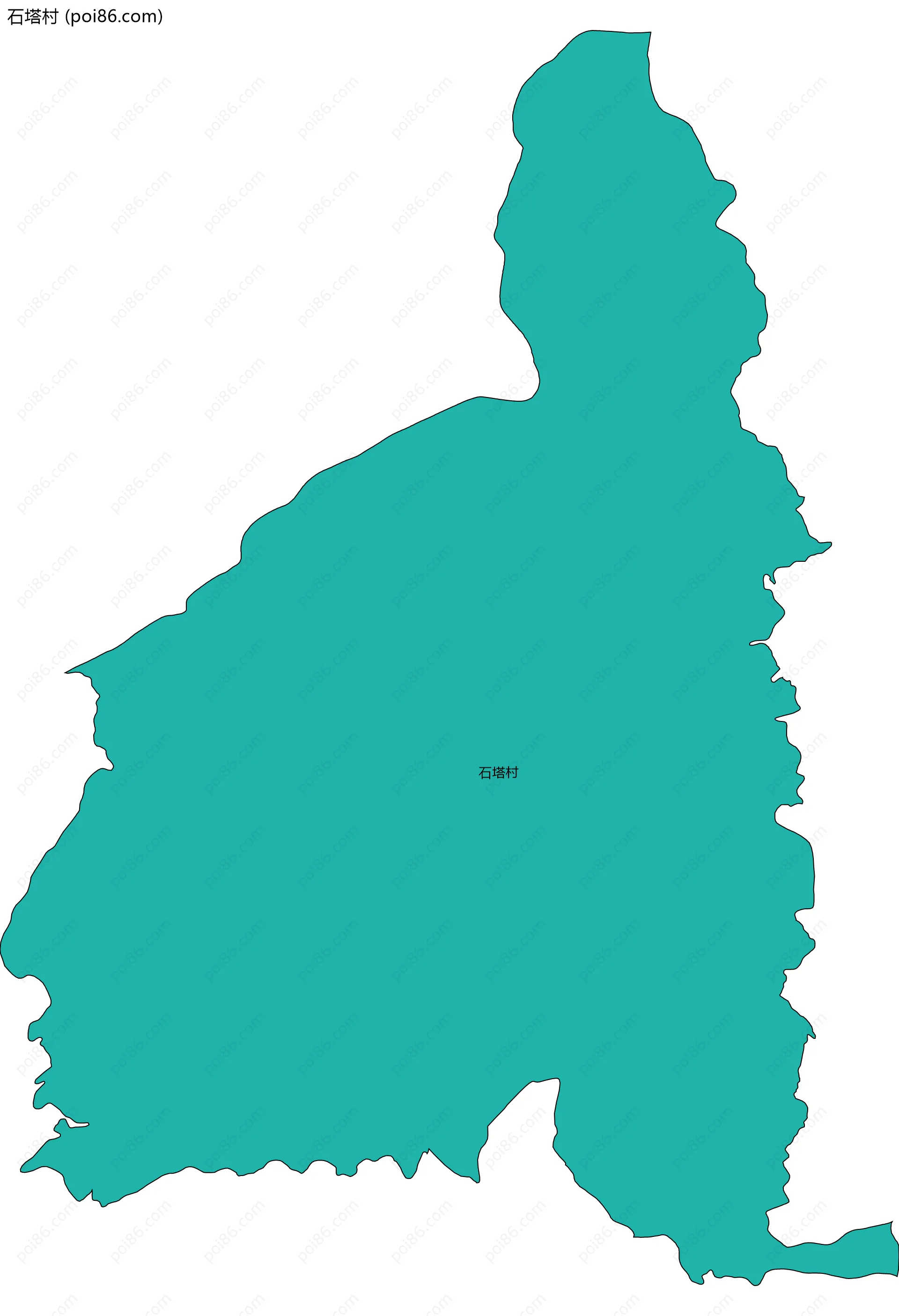 石塔村边界地图