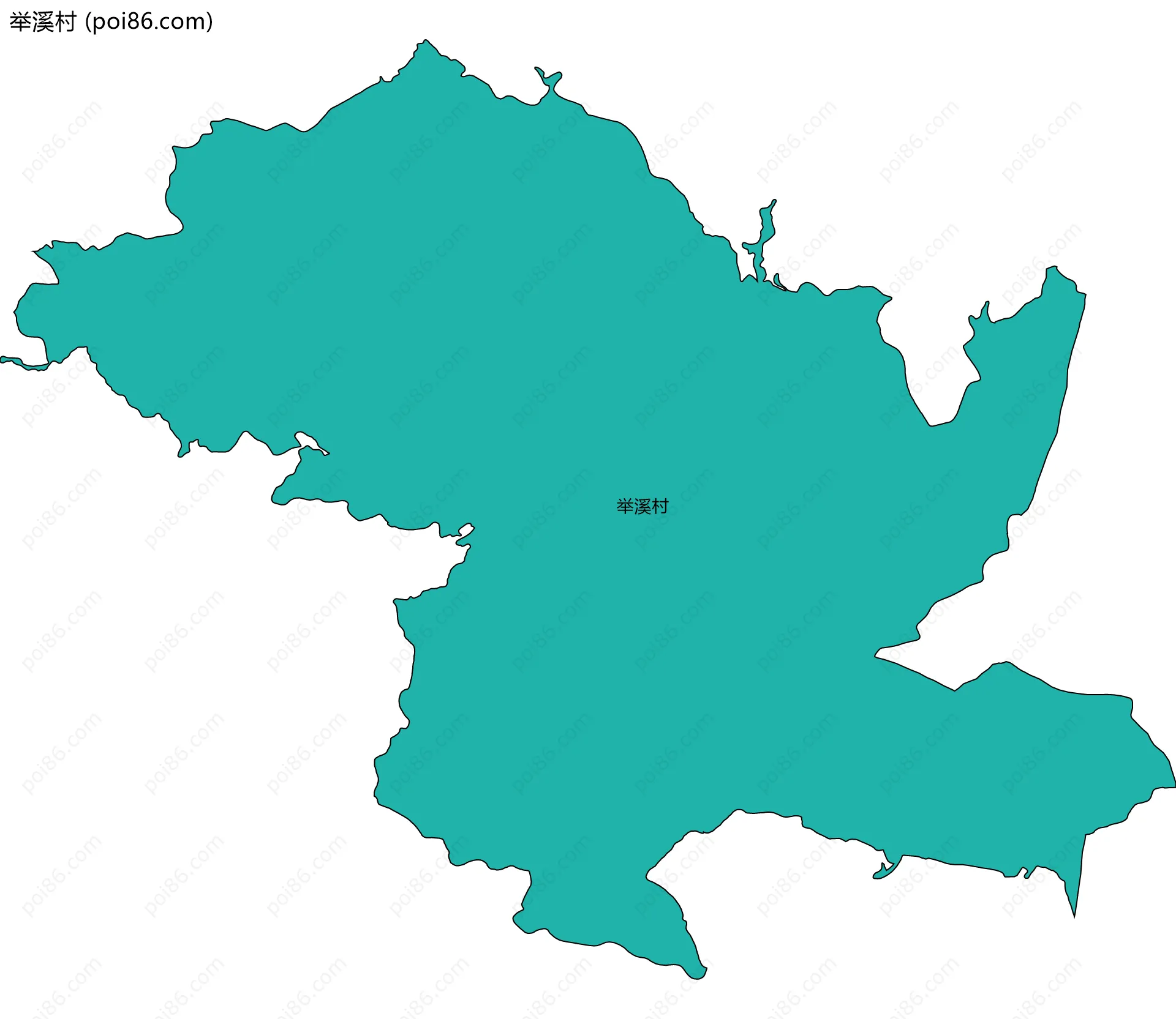 举溪村边界地图