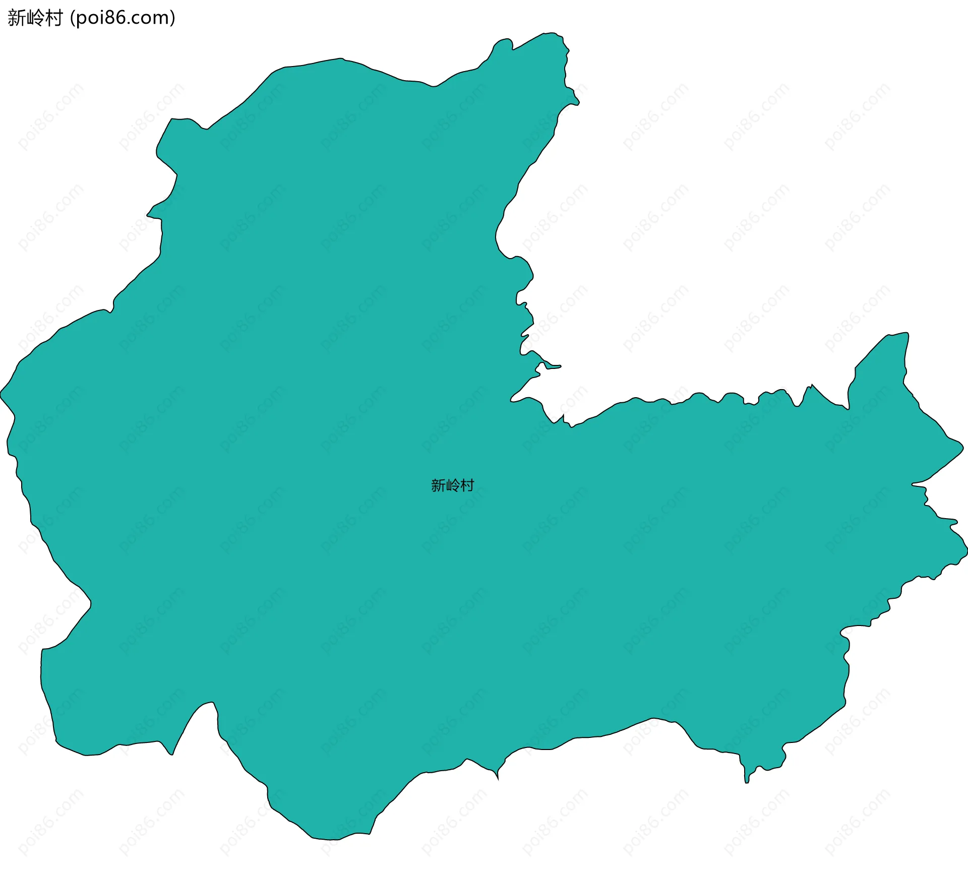新岭村边界地图
