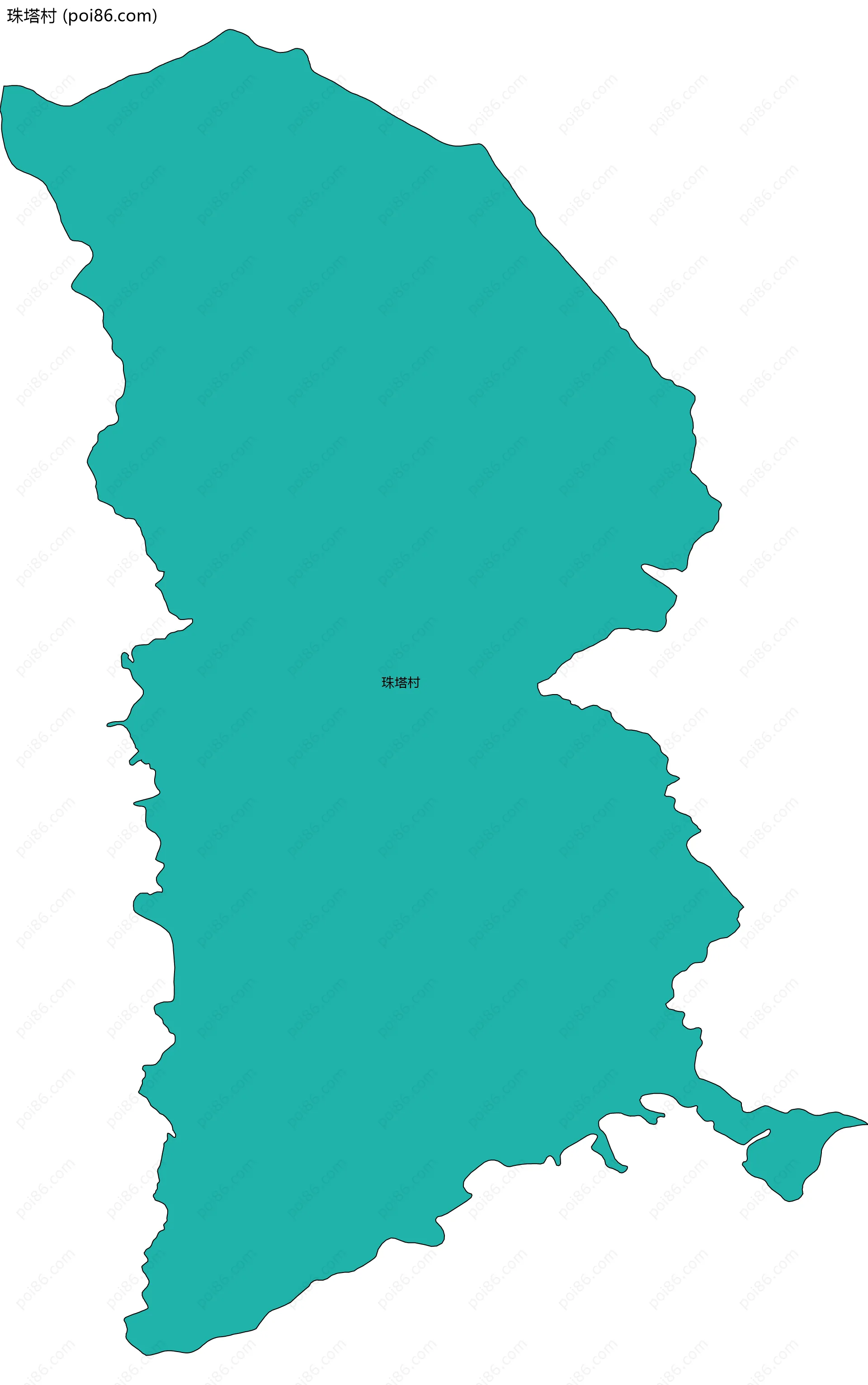 珠塔村边界地图