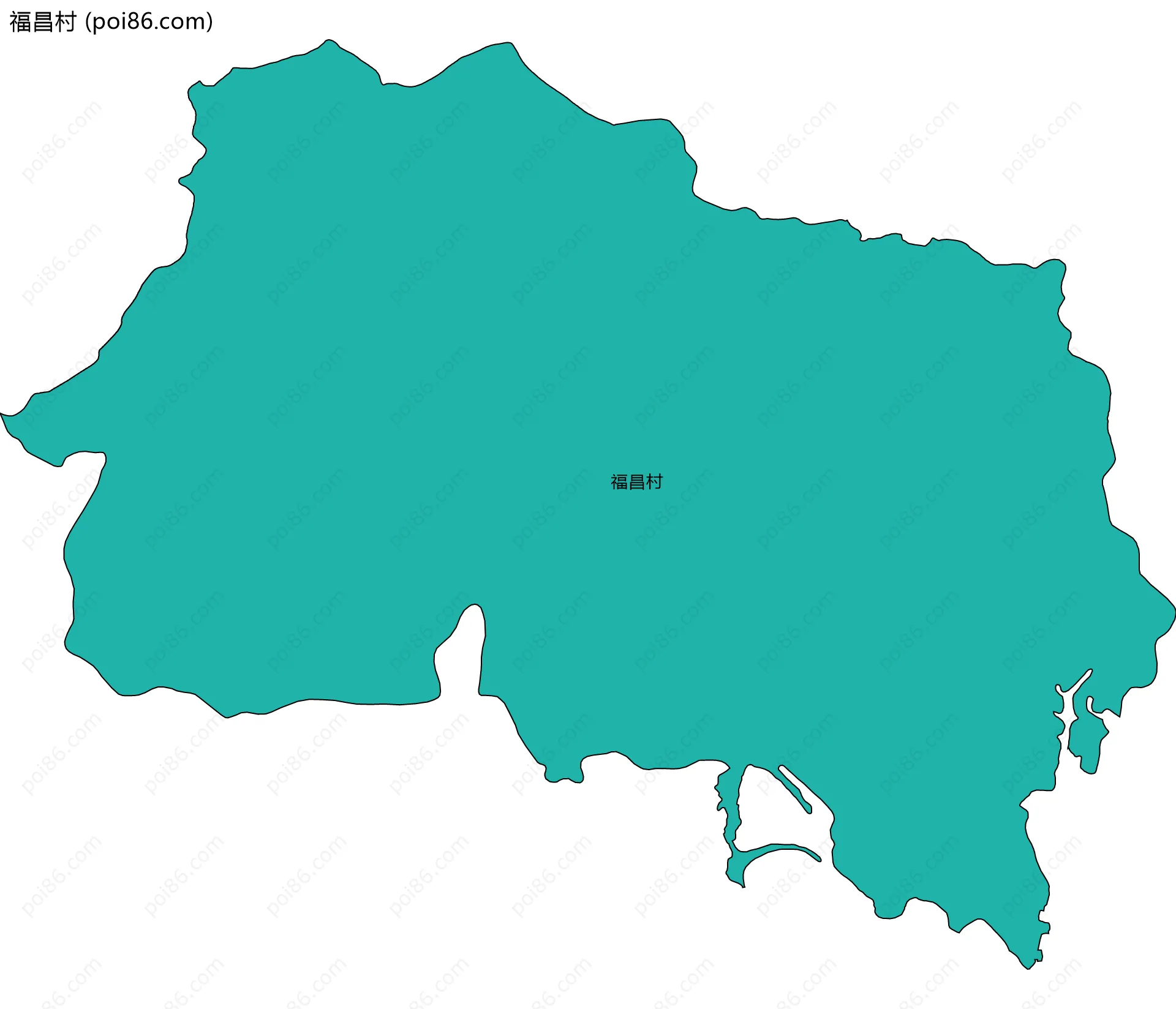 福昌村边界地图