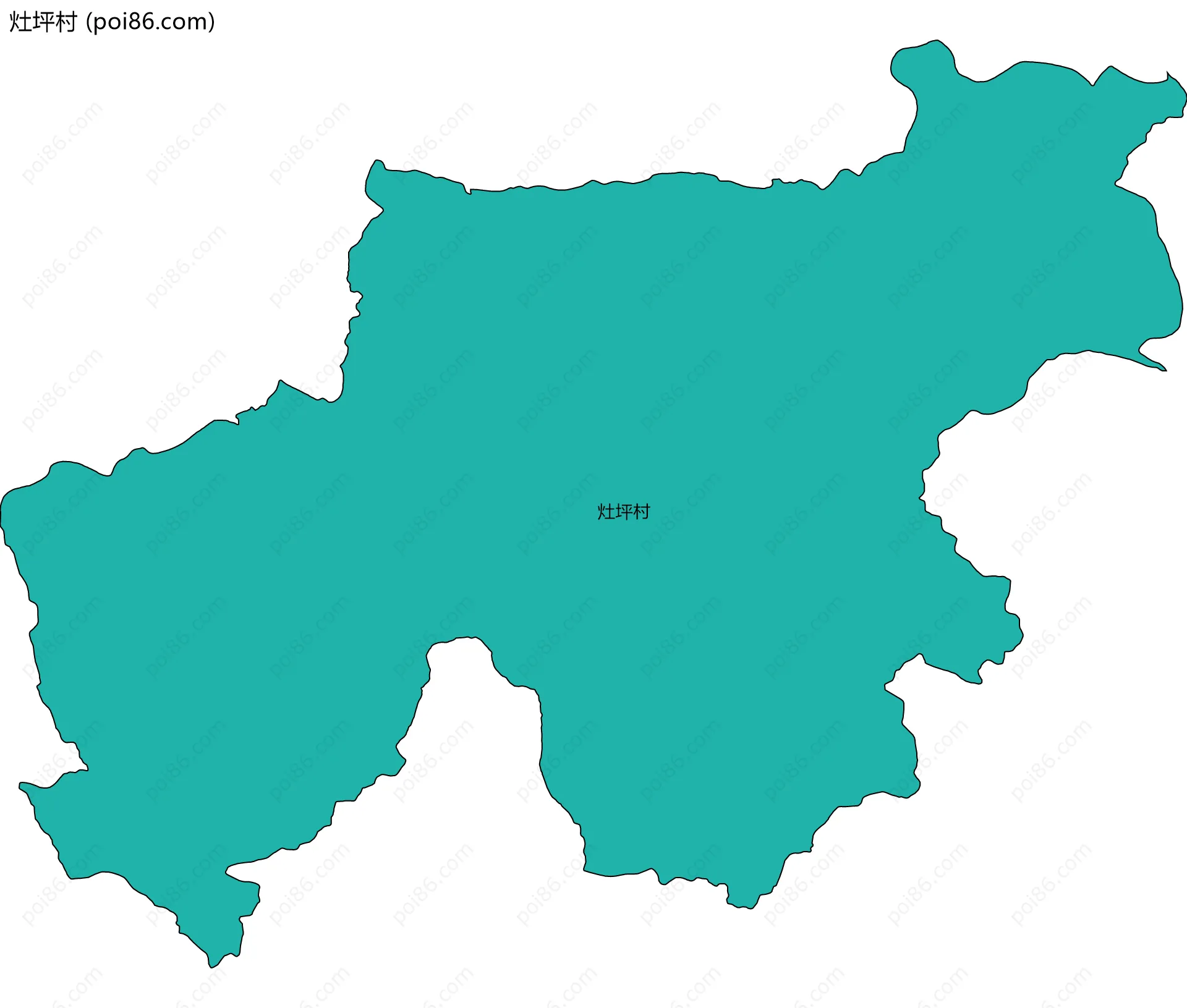 灶坪村边界地图