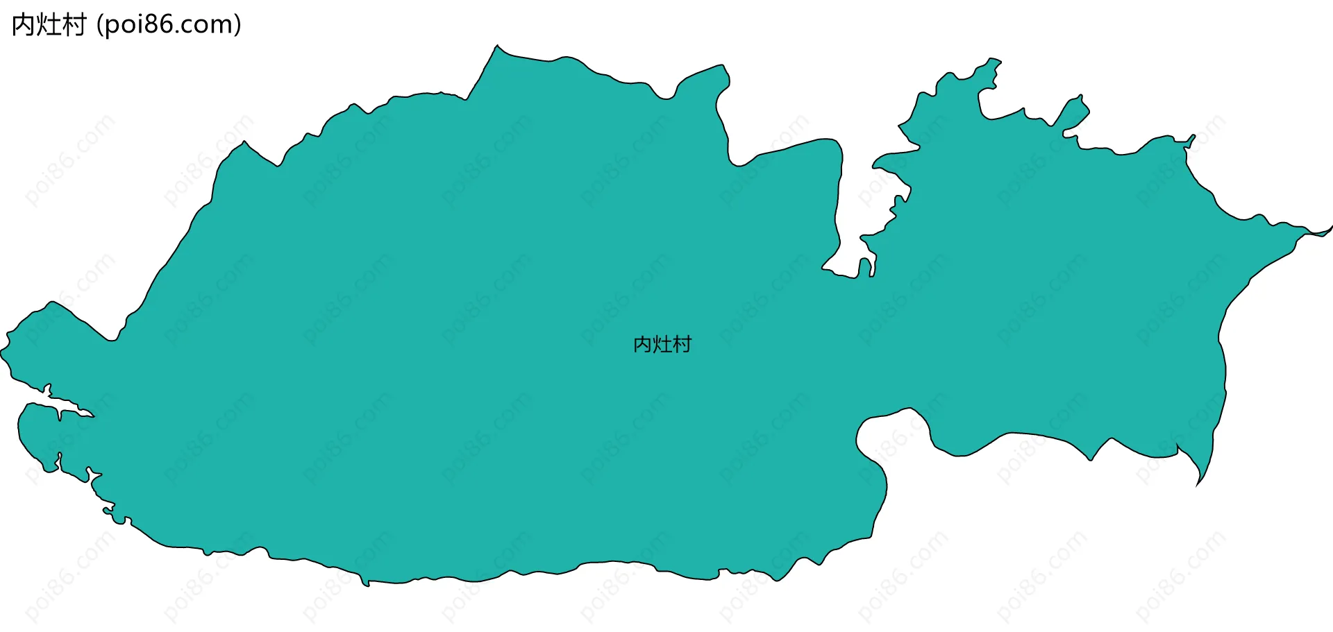 内灶村边界地图