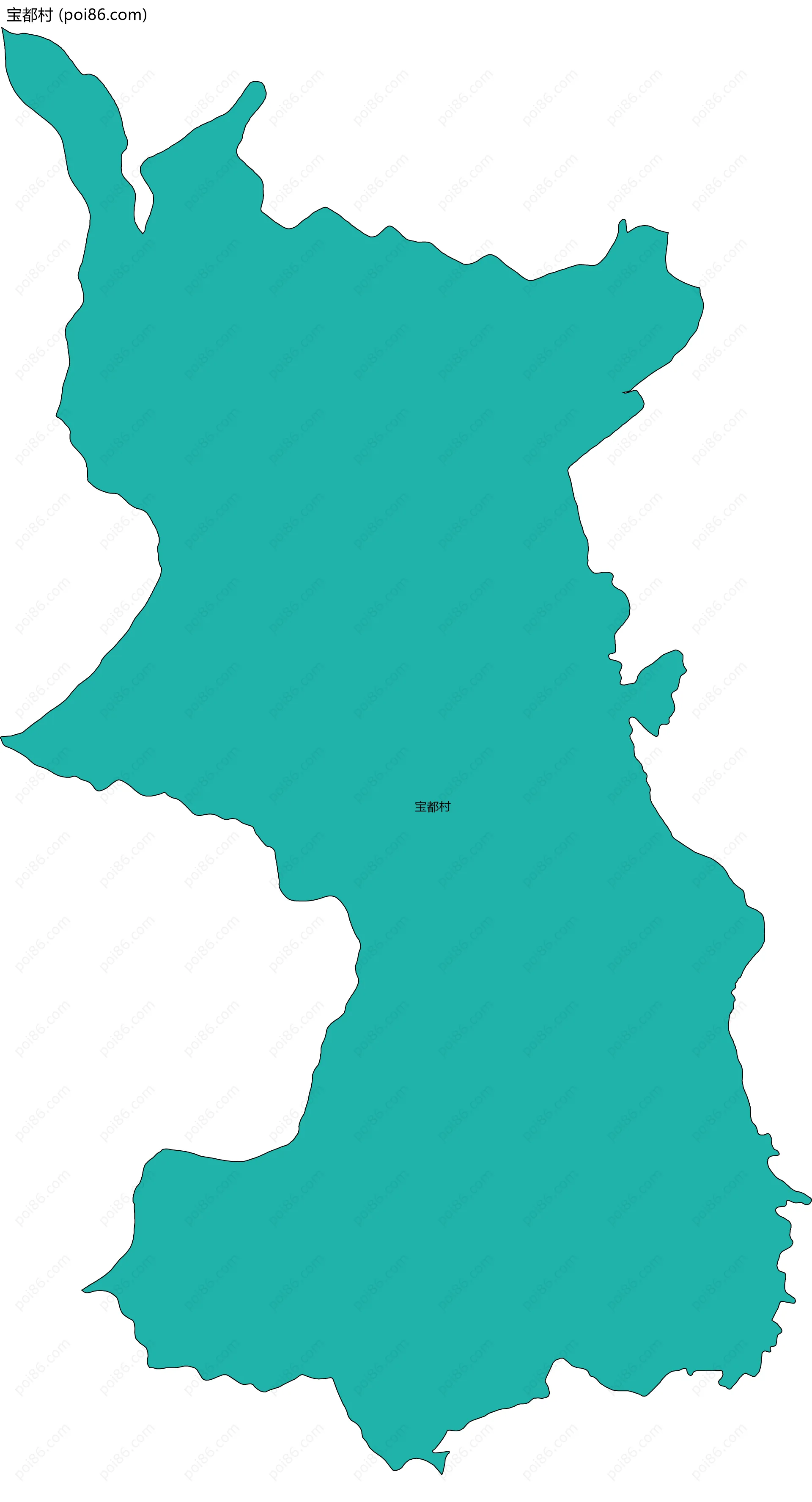 宝都村边界地图