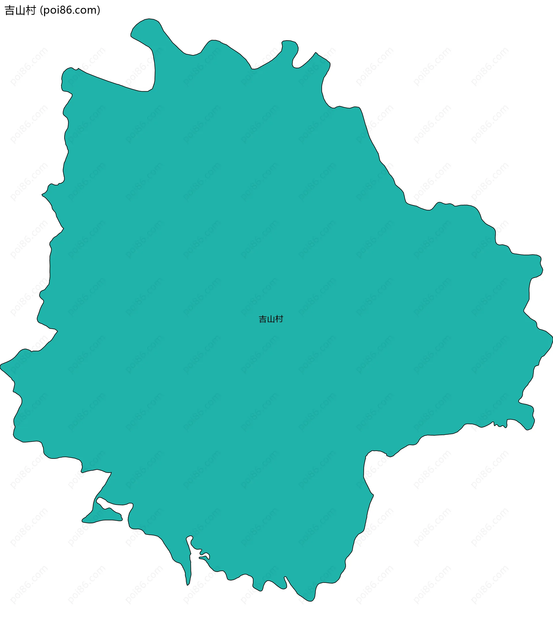吉山村边界地图
