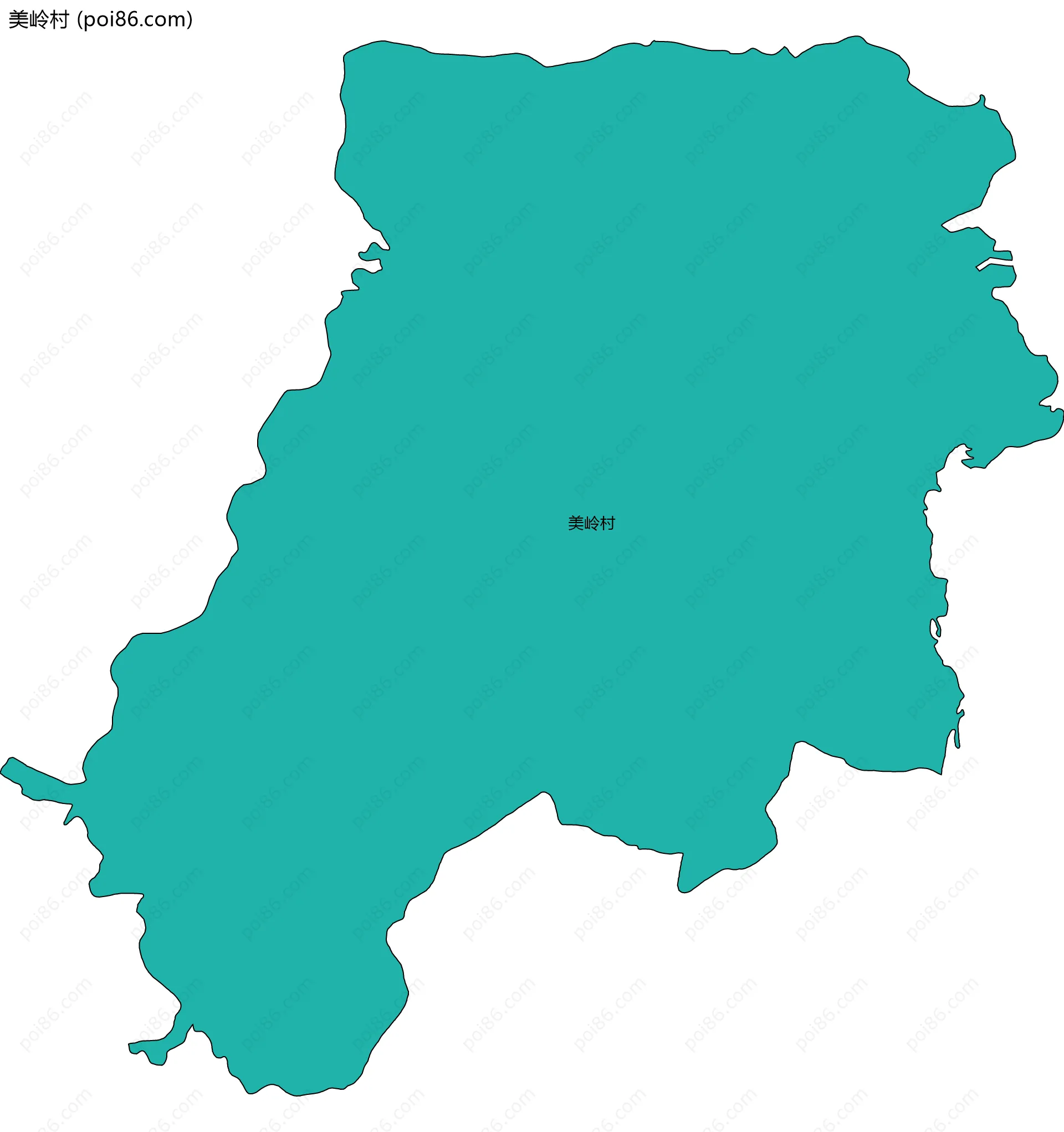 美岭村边界地图