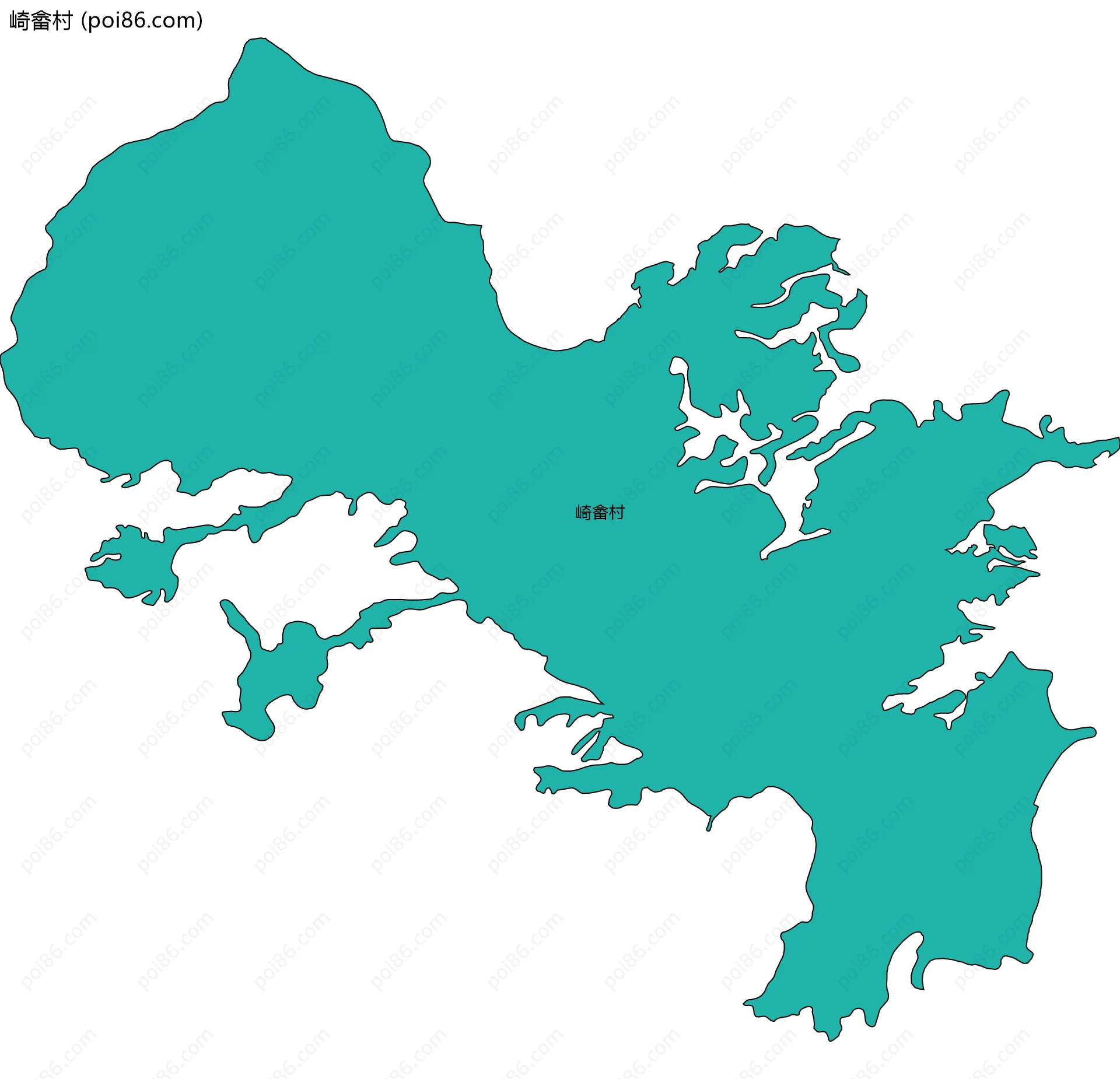 崎畲村边界地图