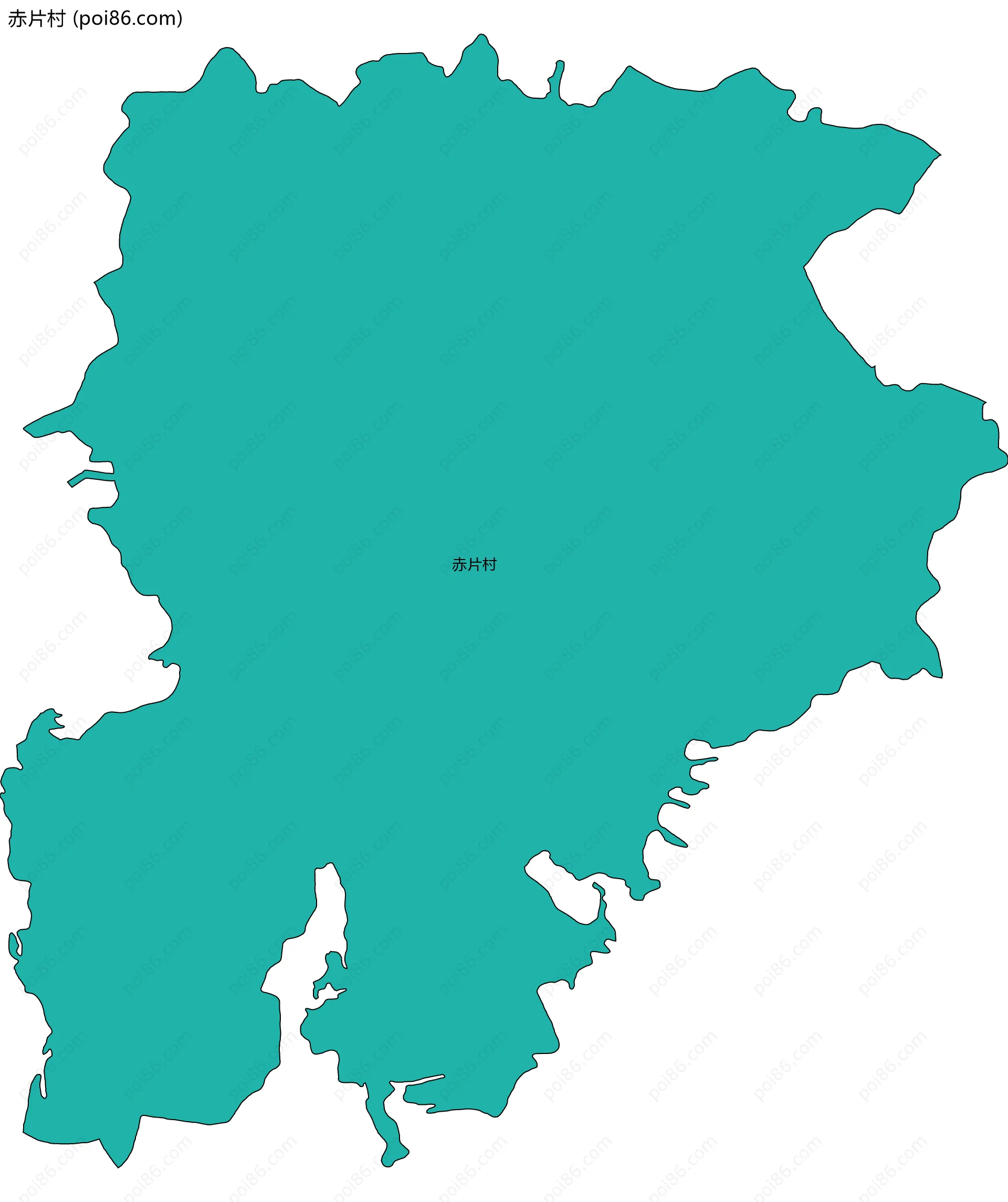 赤片村边界地图