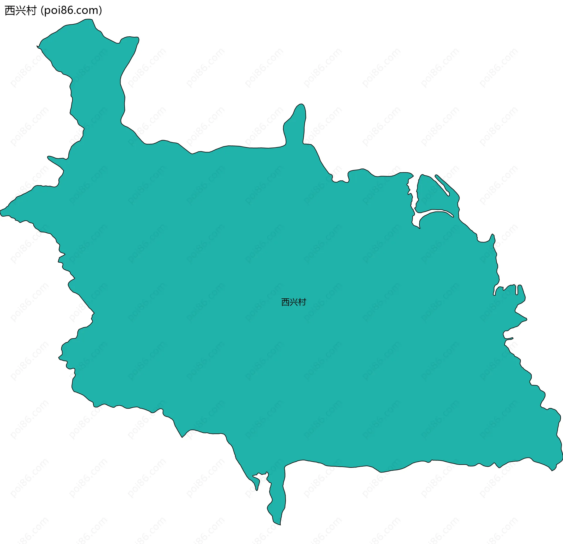 西兴村边界地图