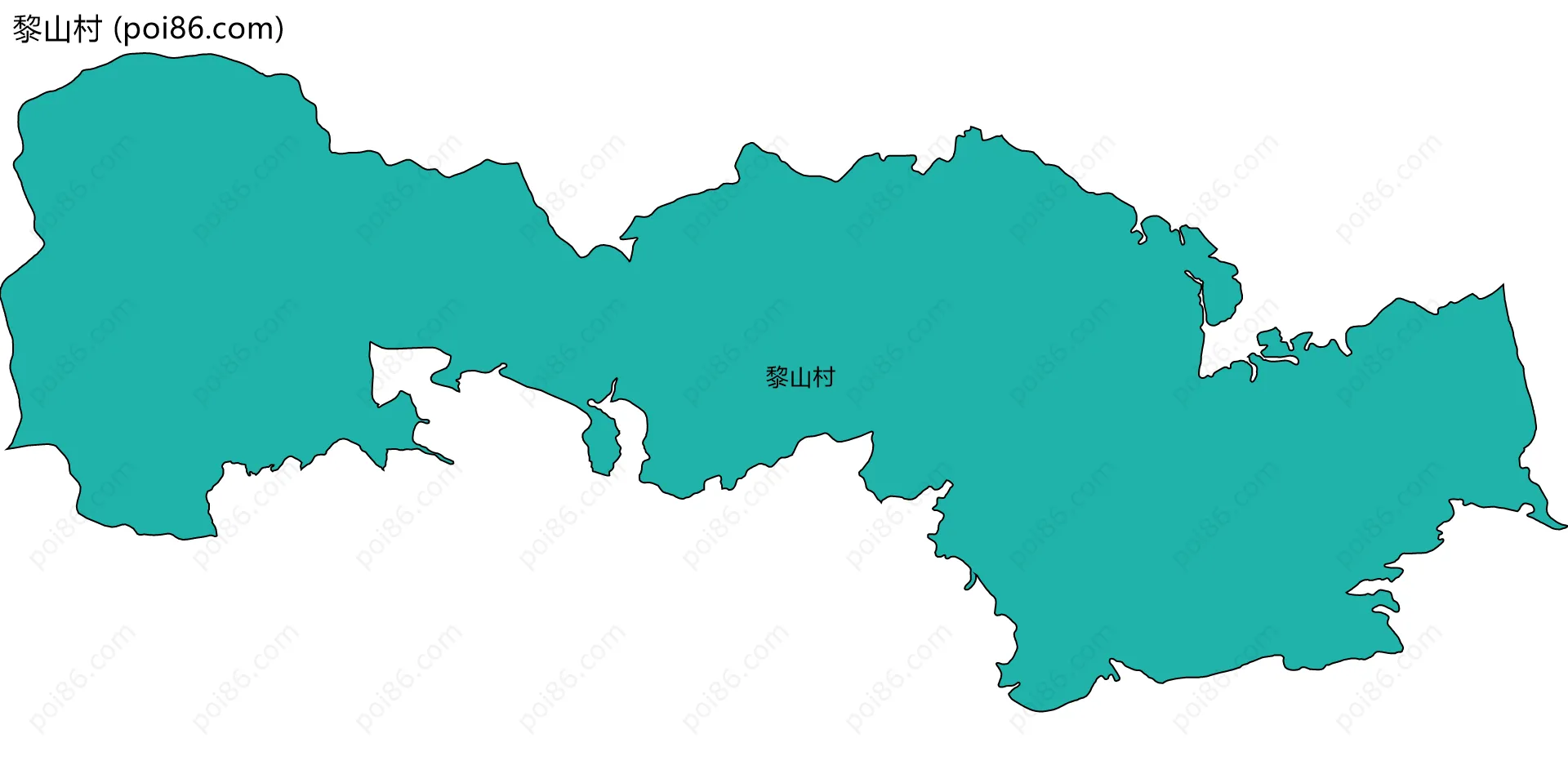 黎山村边界地图