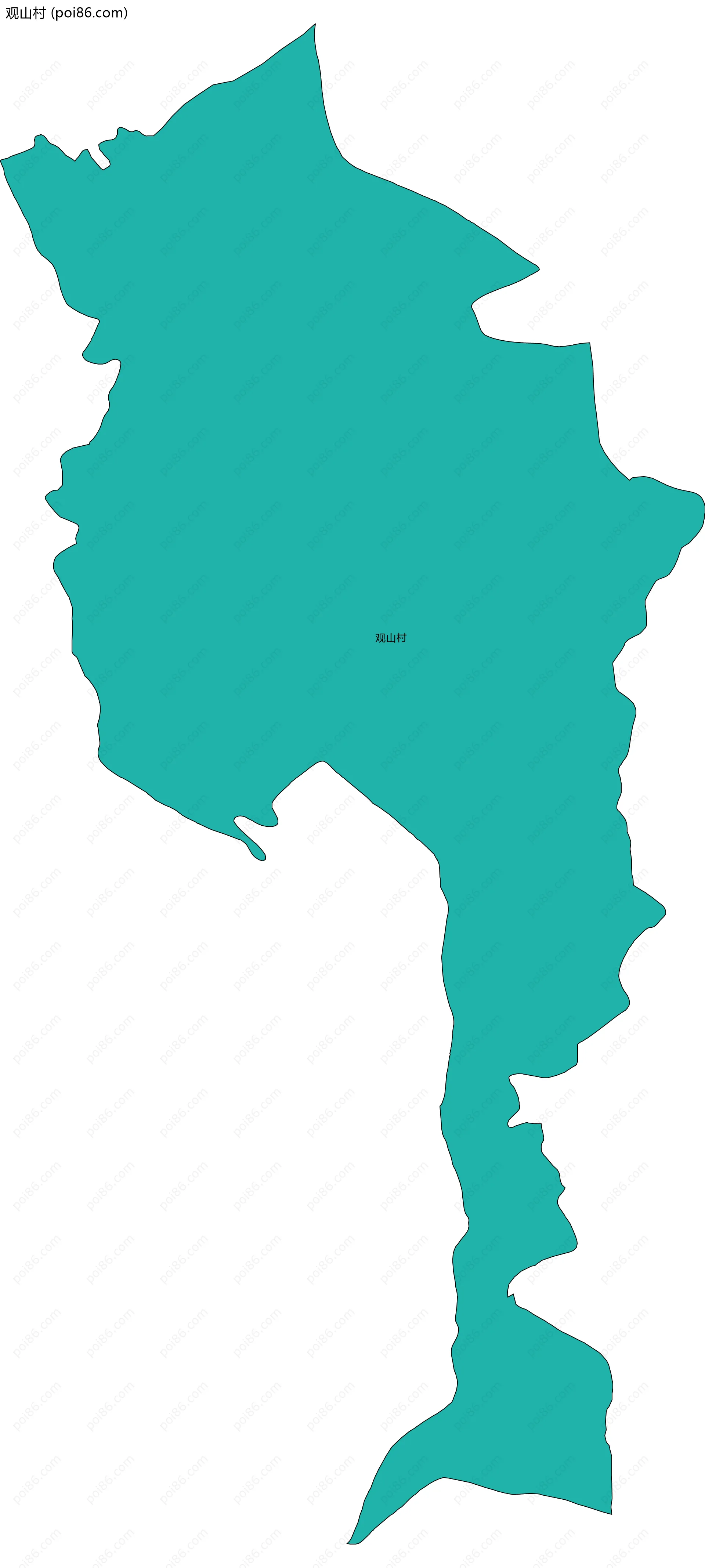 观山村边界地图