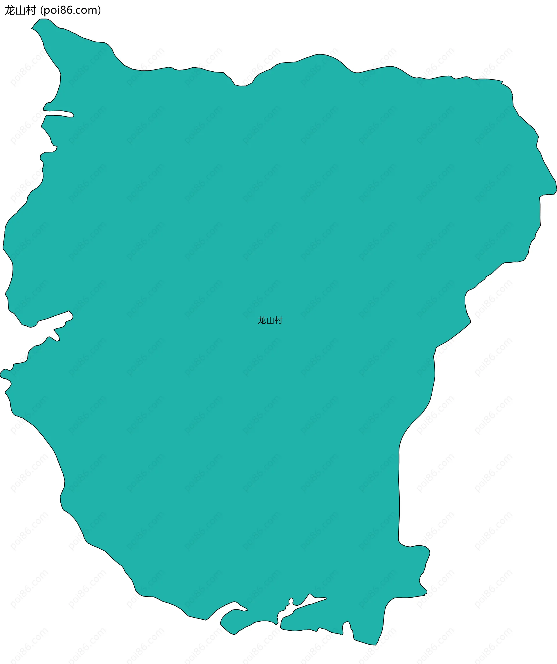 龙山村边界地图