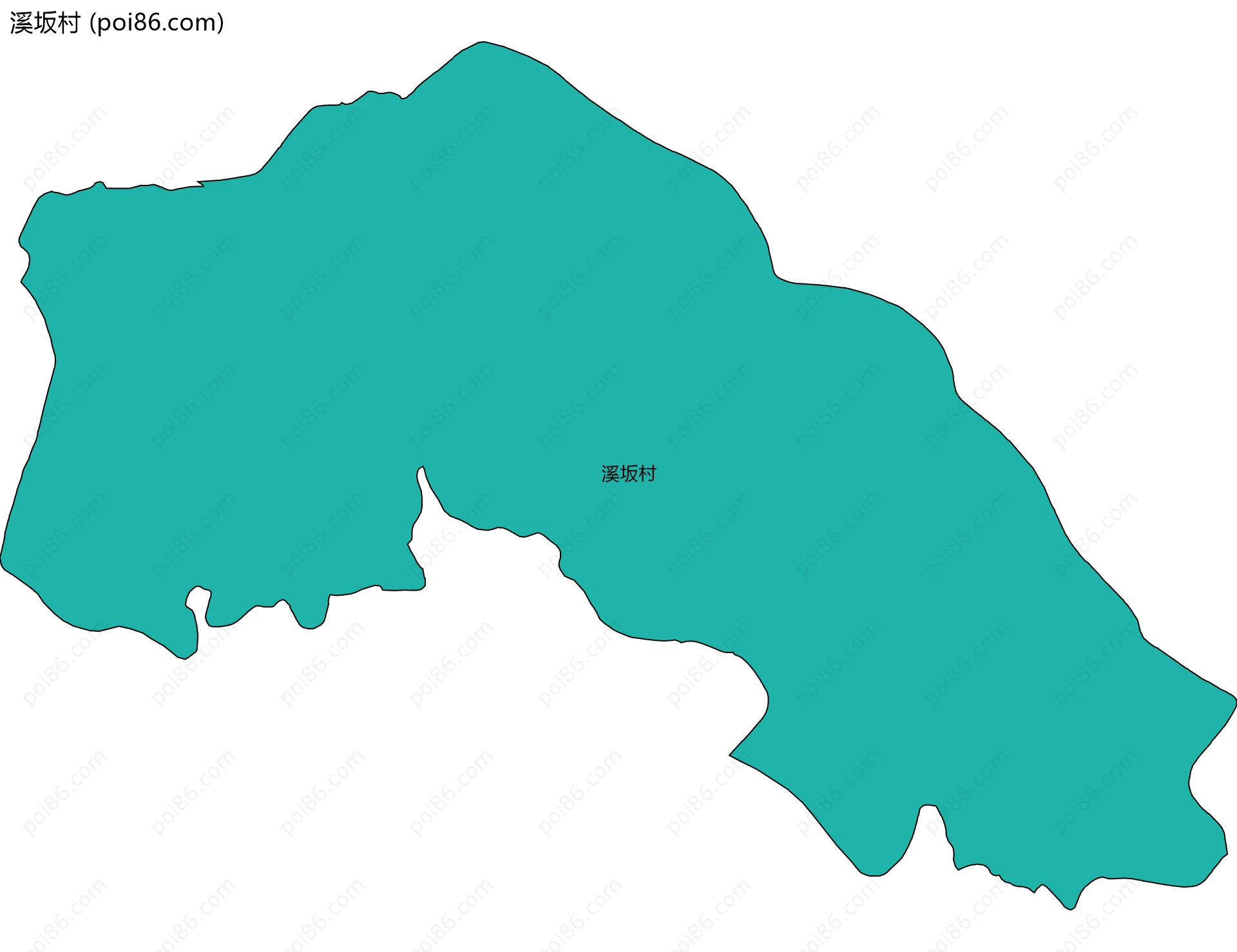 溪坂村边界地图