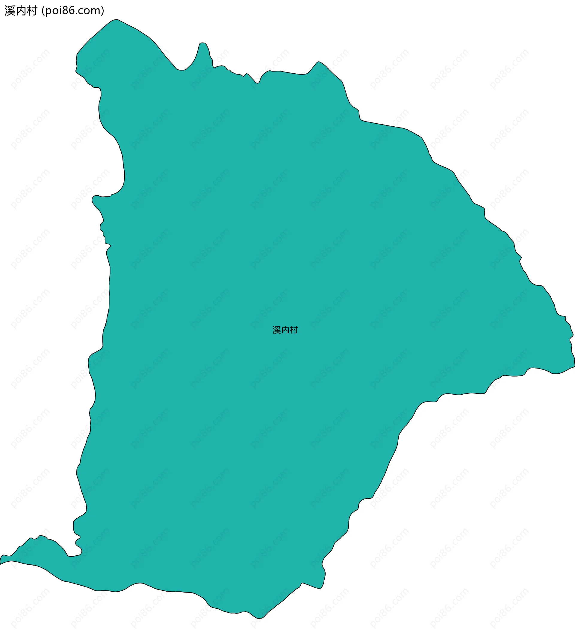 溪内村边界地图
