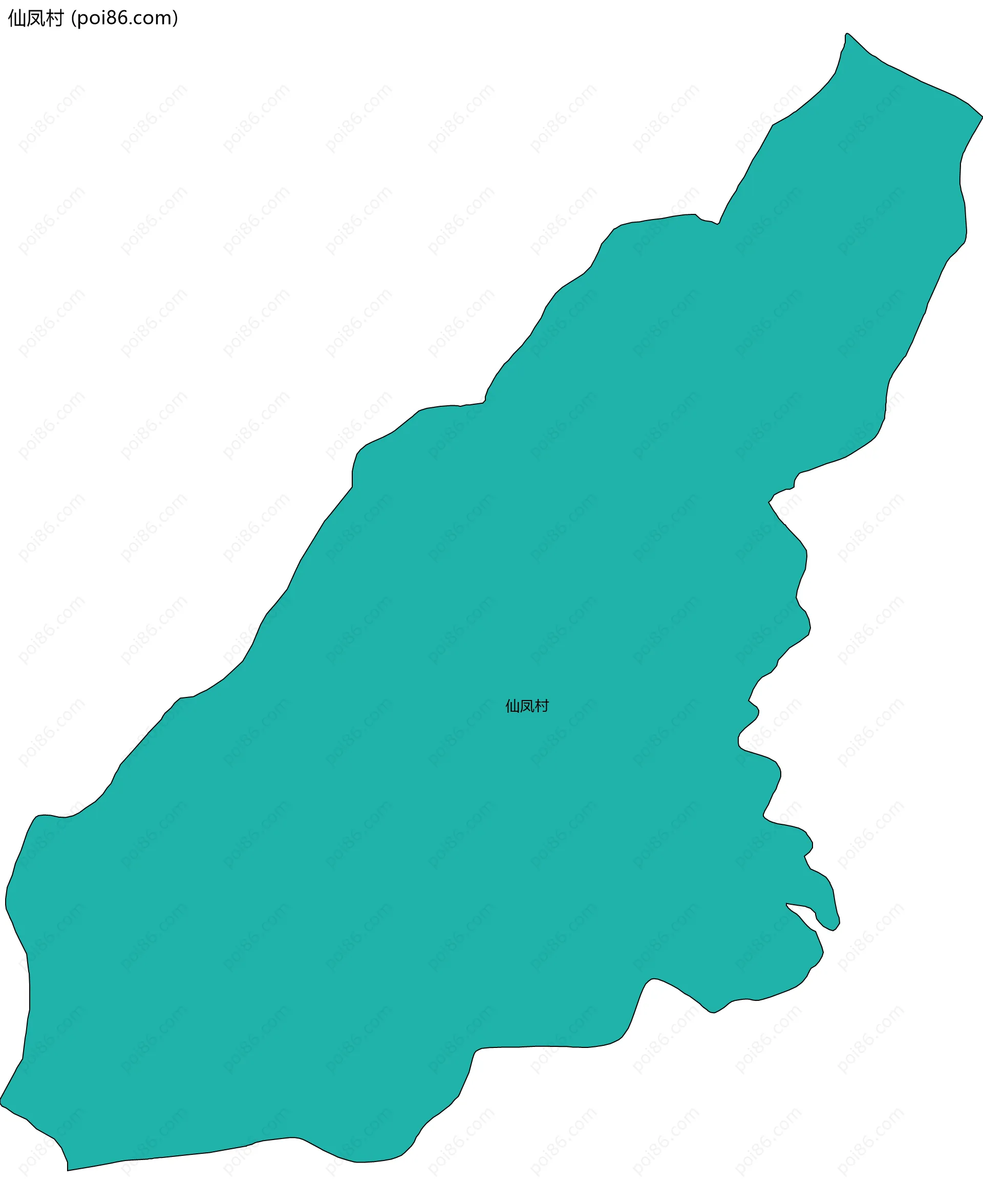 仙凤村边界地图