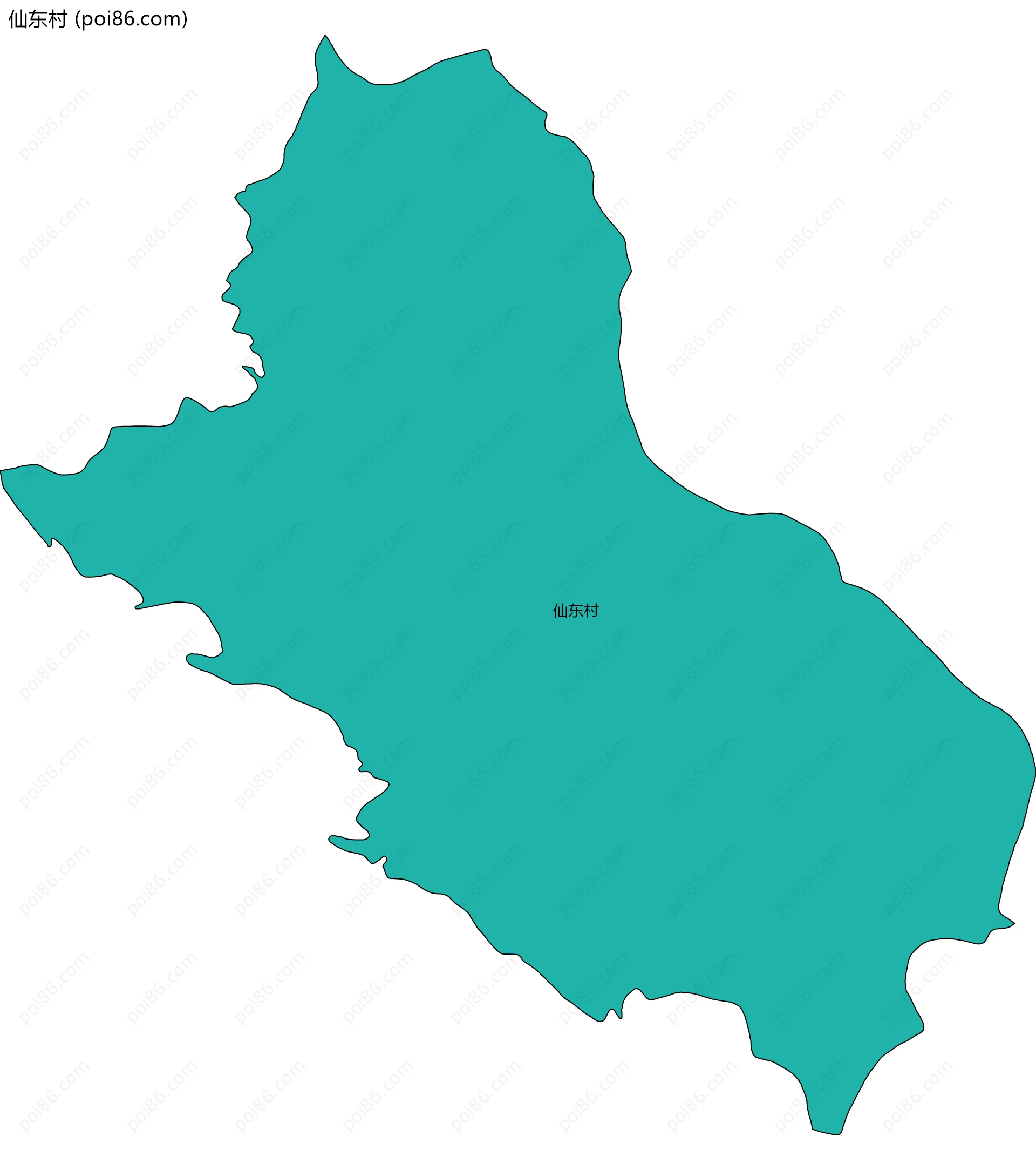 仙东村边界地图