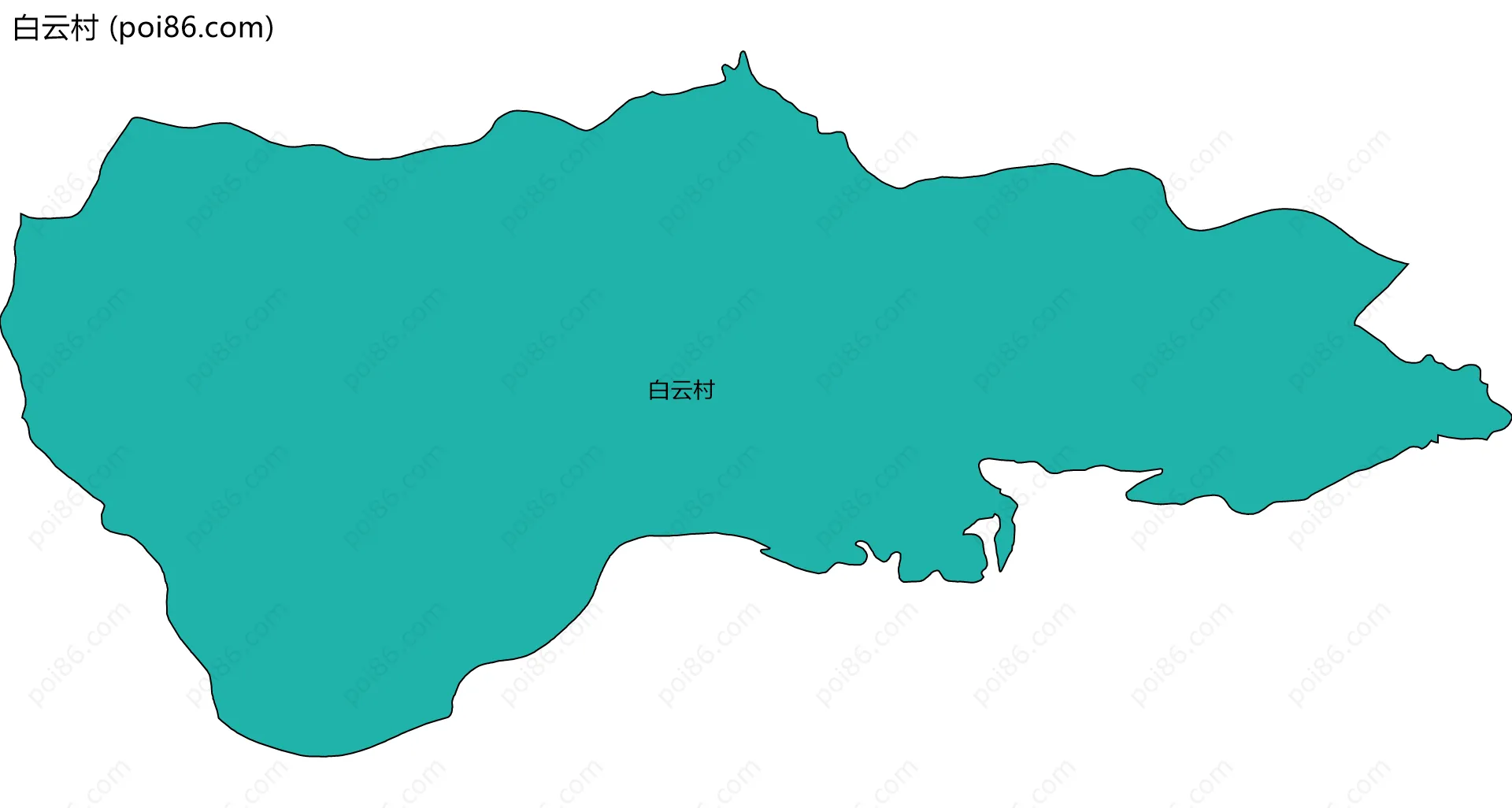 白云村边界地图