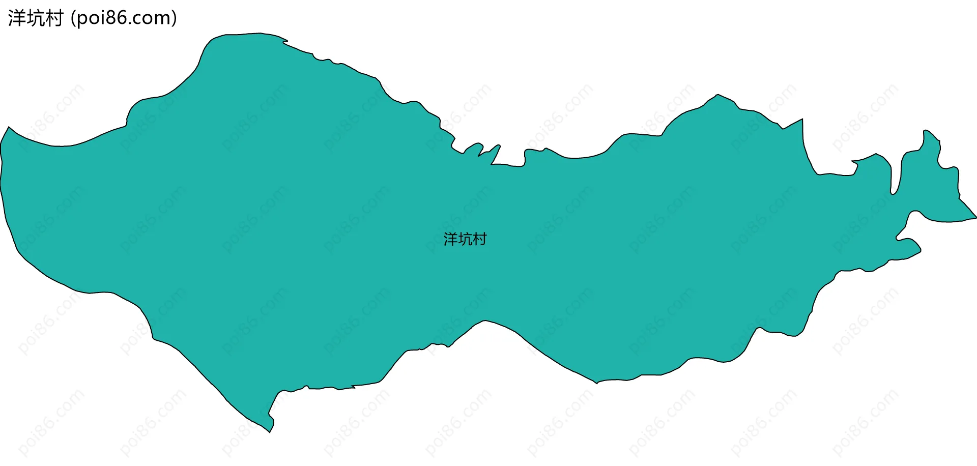 洋坑村边界地图