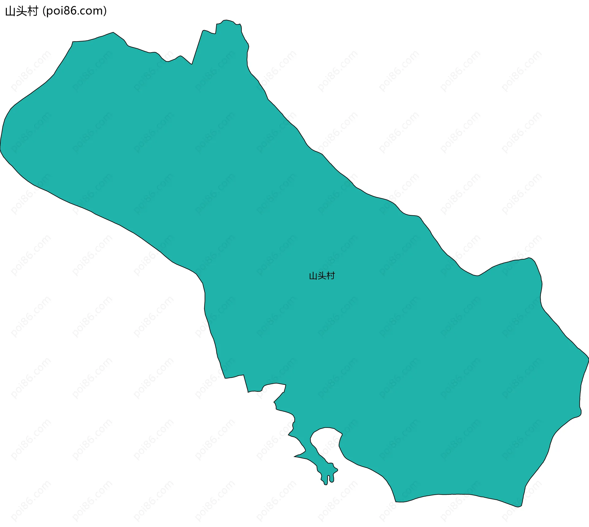 山头村边界地图