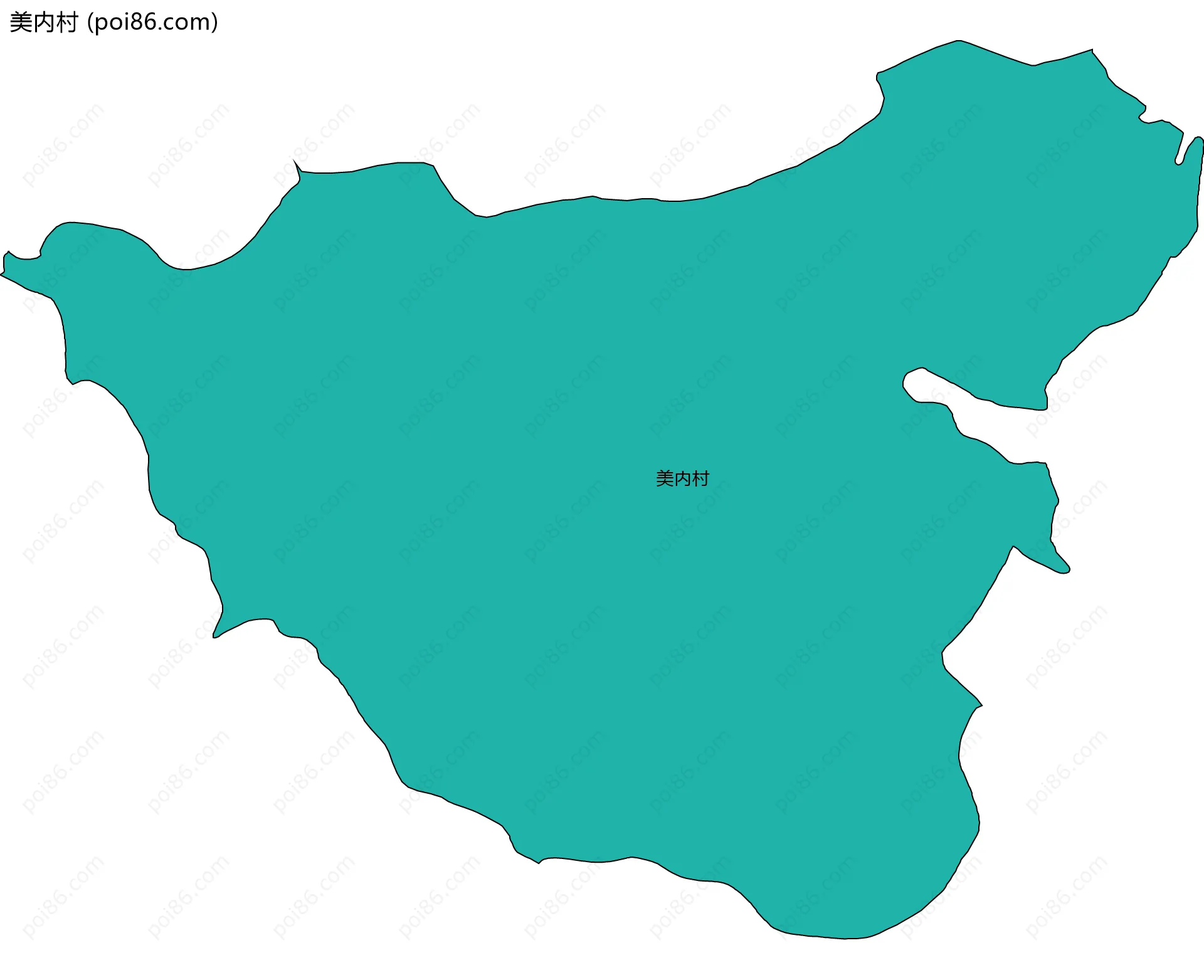 美内村边界地图