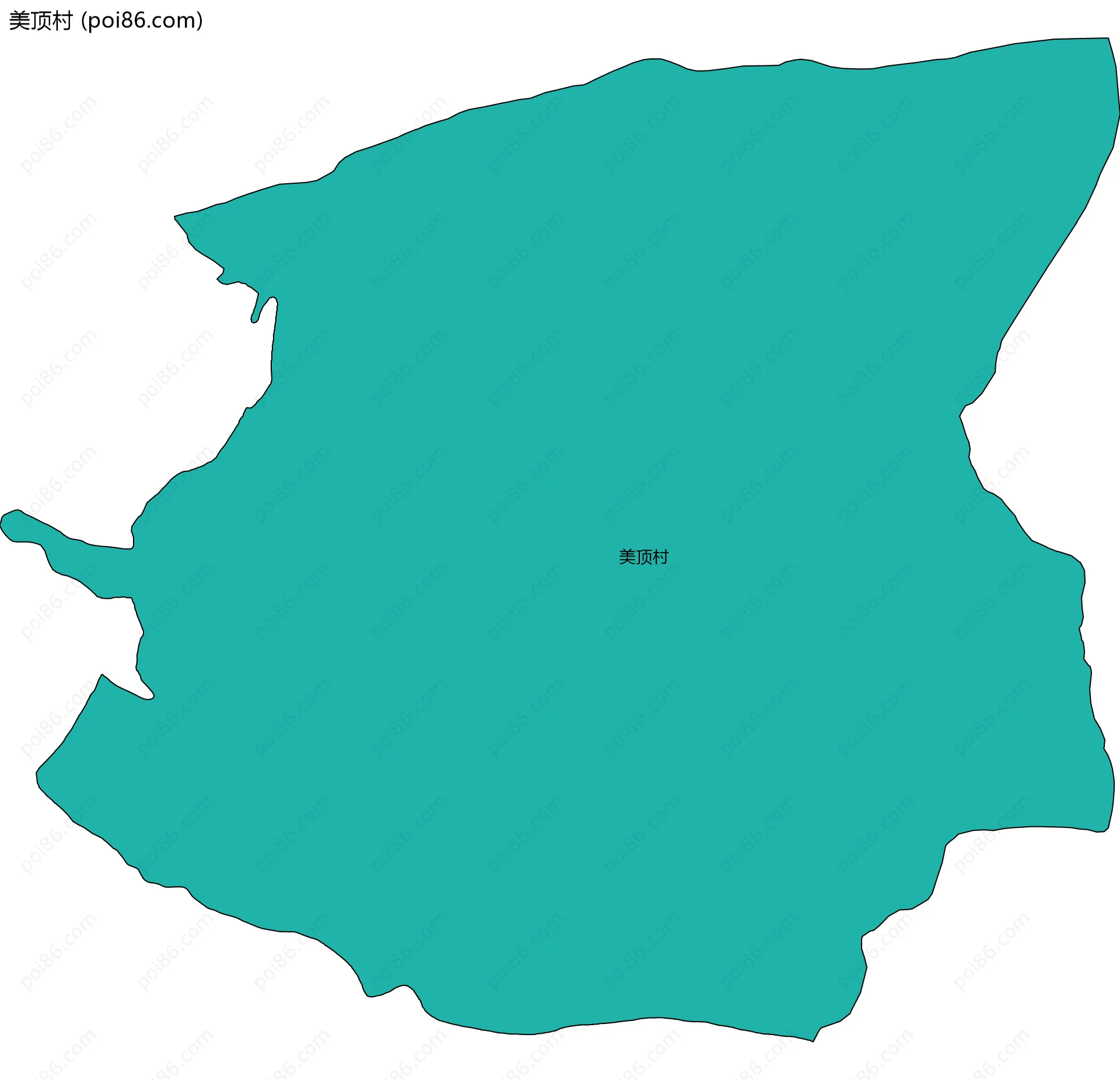 美顶村边界地图