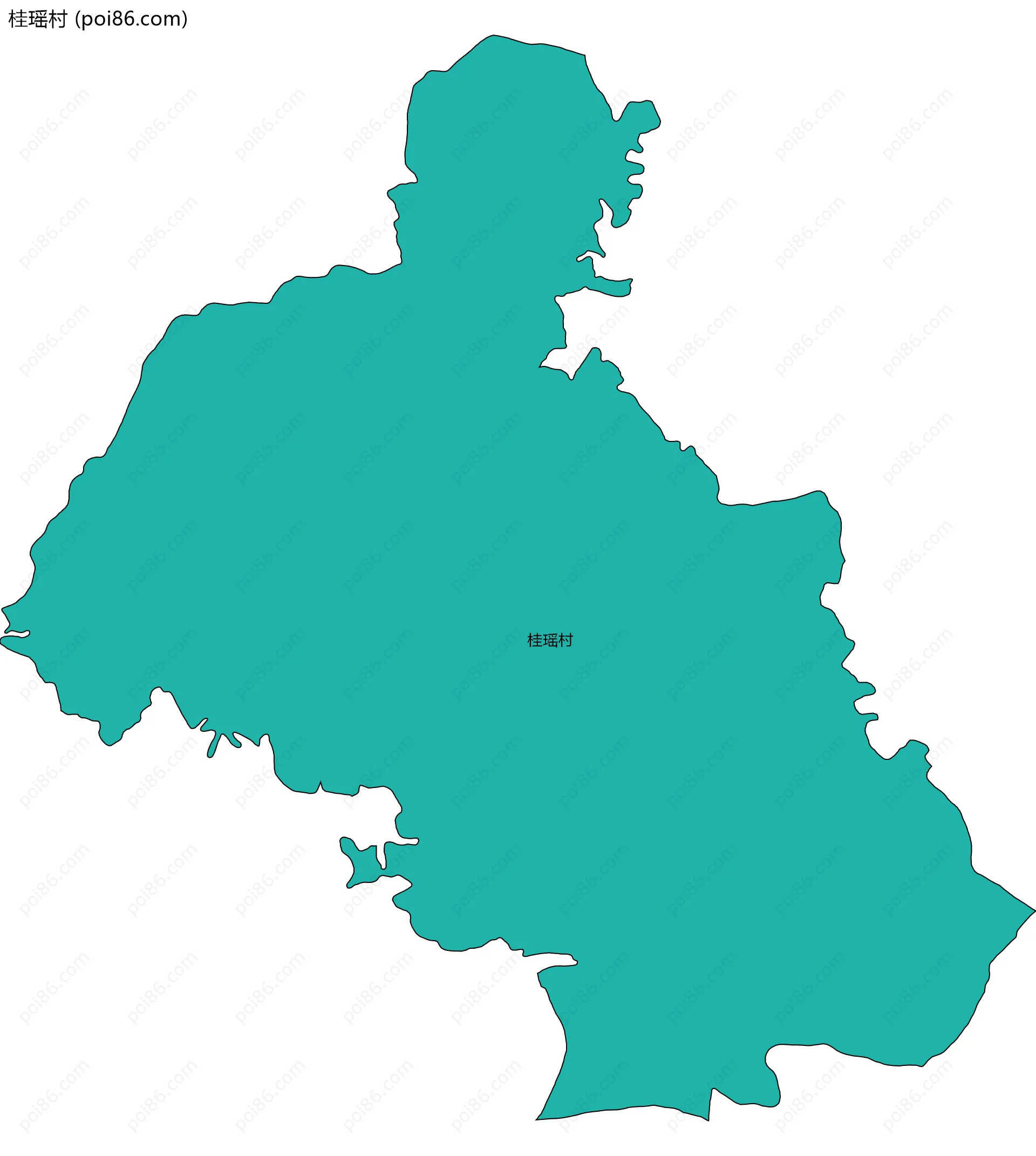 桂瑶村边界地图