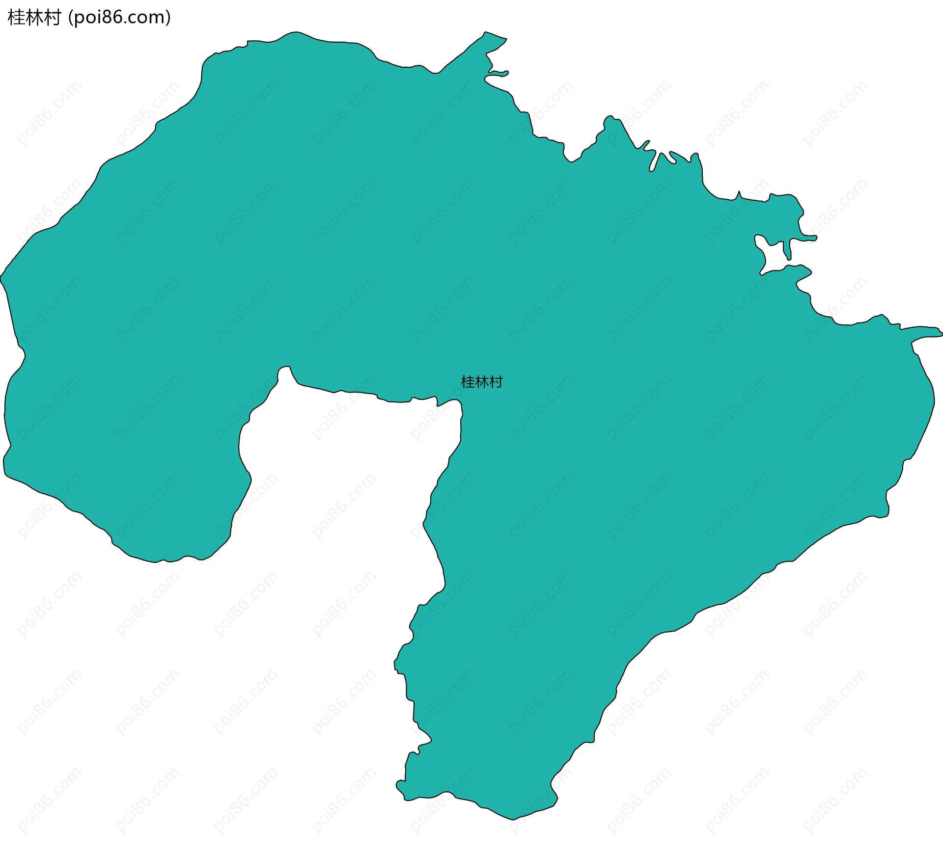 桂林村边界地图