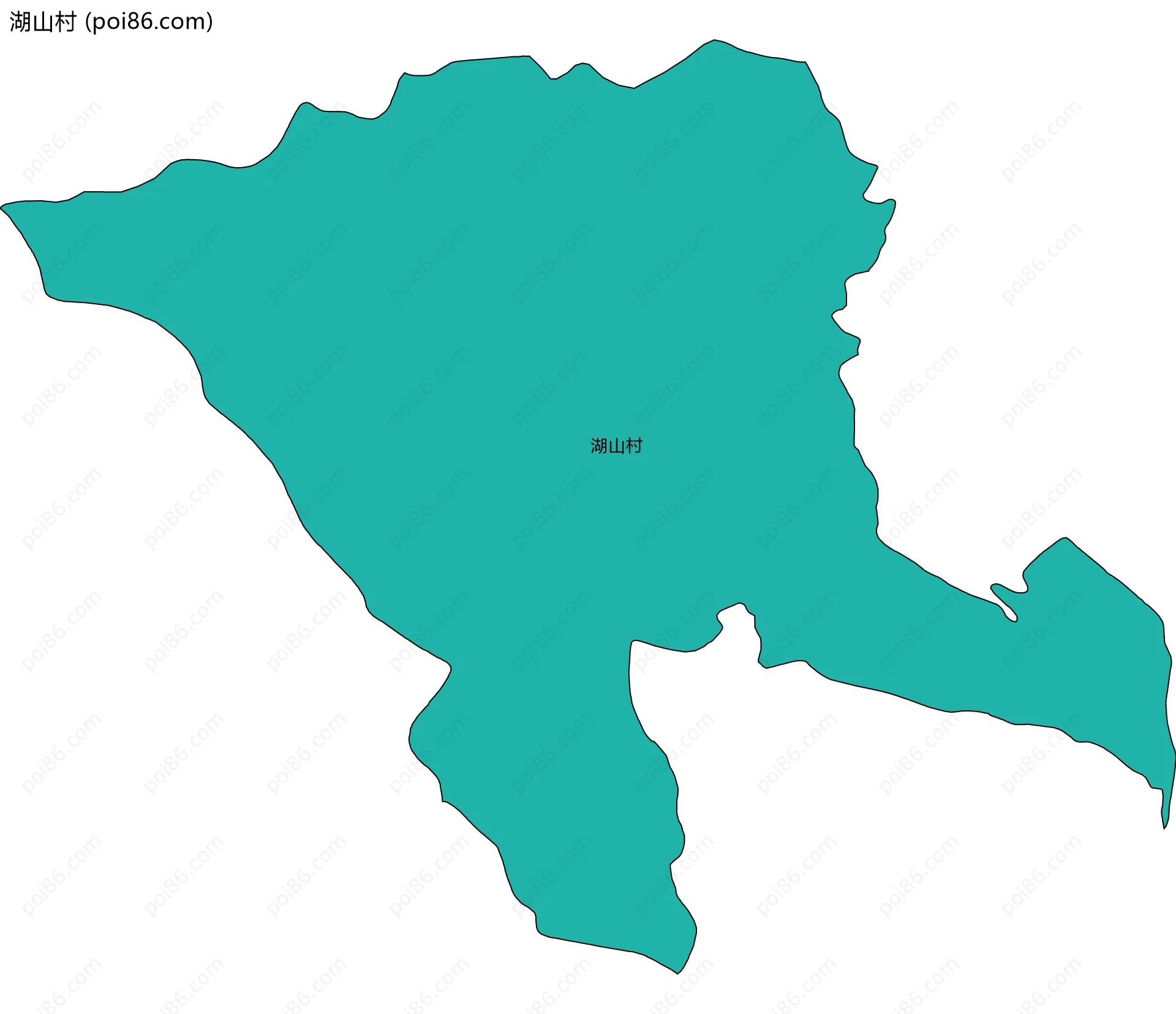 湖山村边界地图