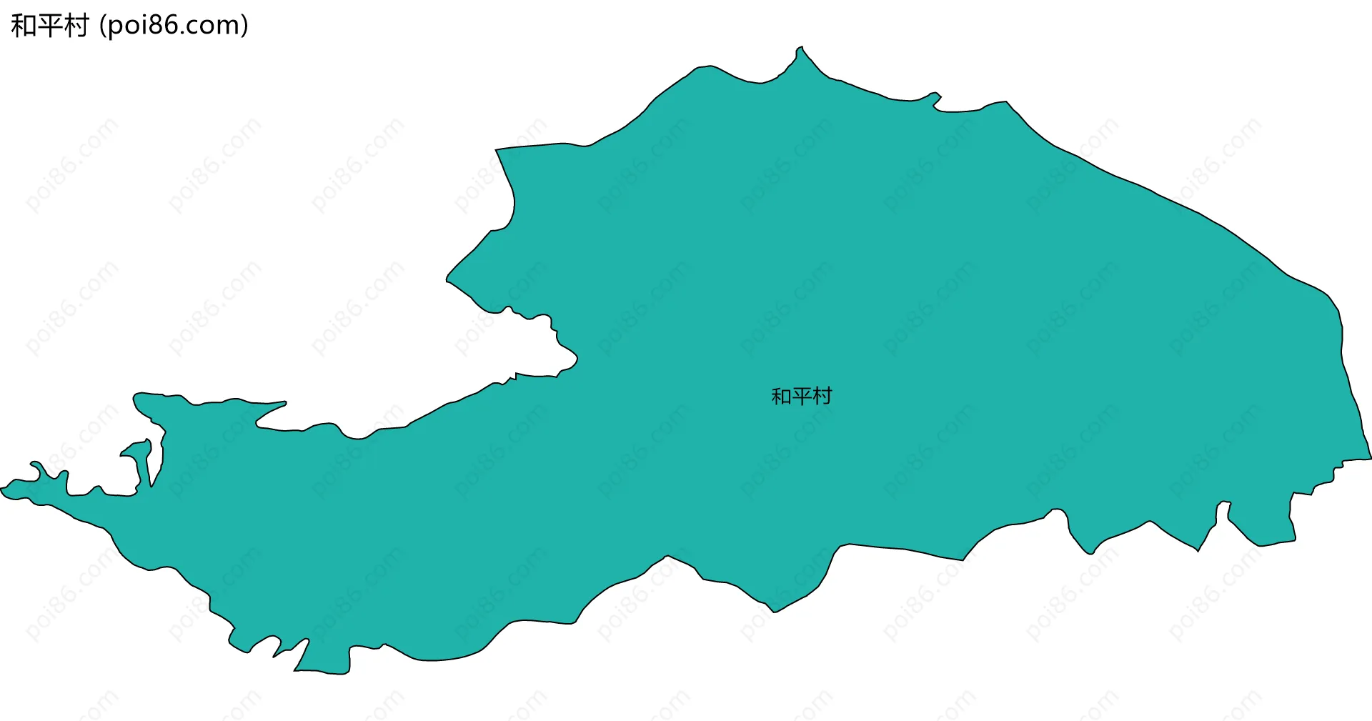 和平村边界地图