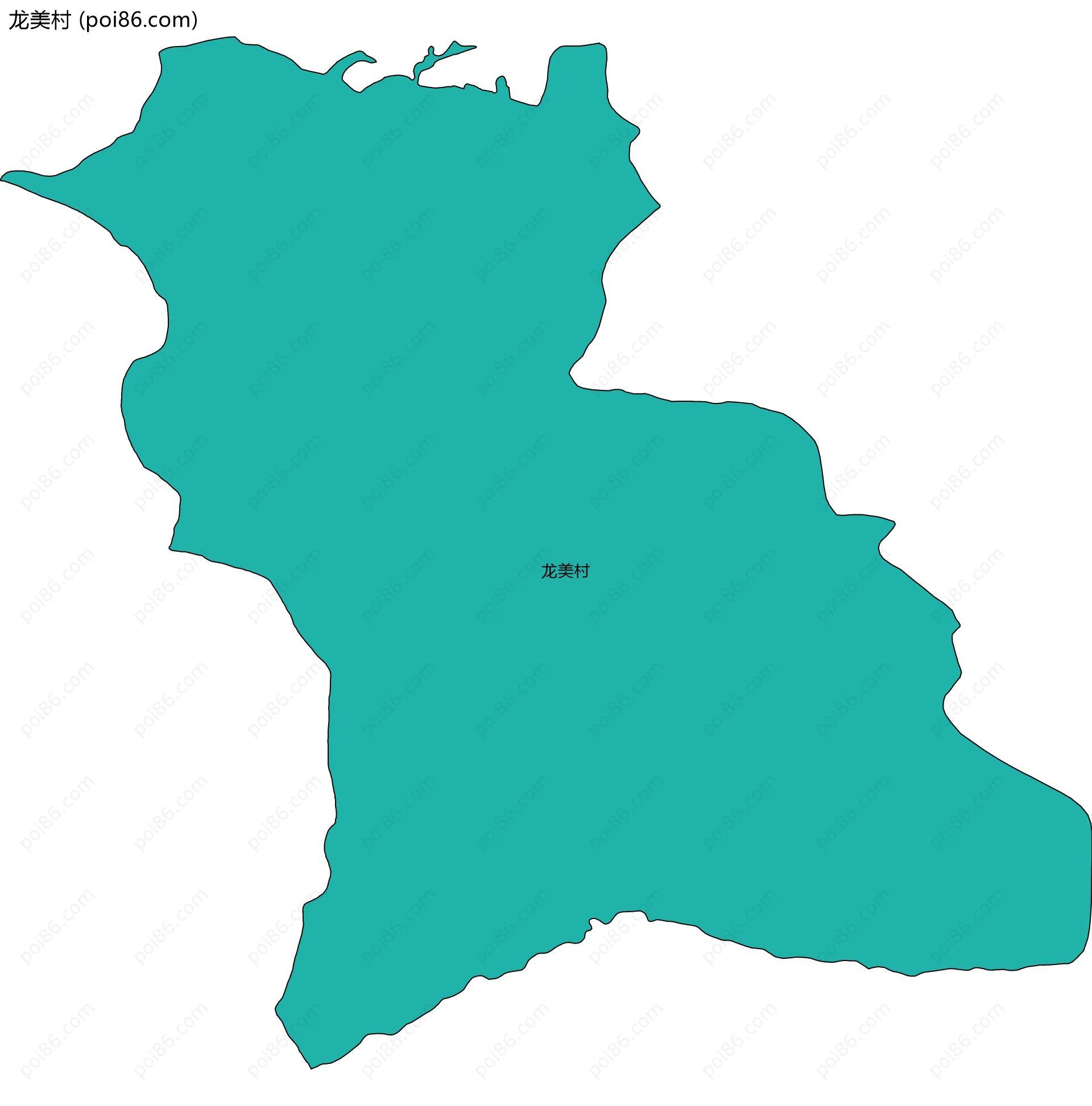 龙美村边界地图