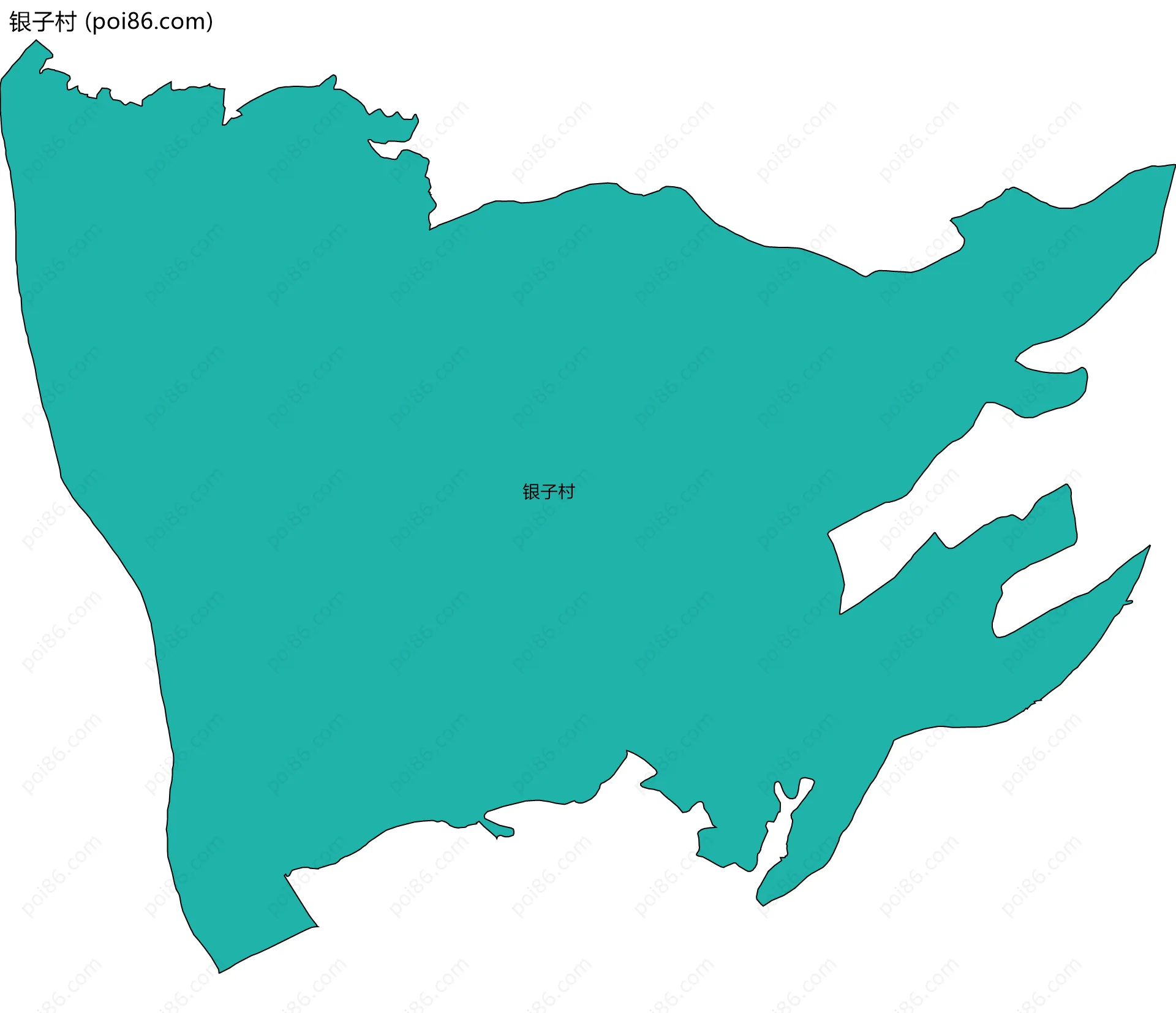 银子村边界地图
