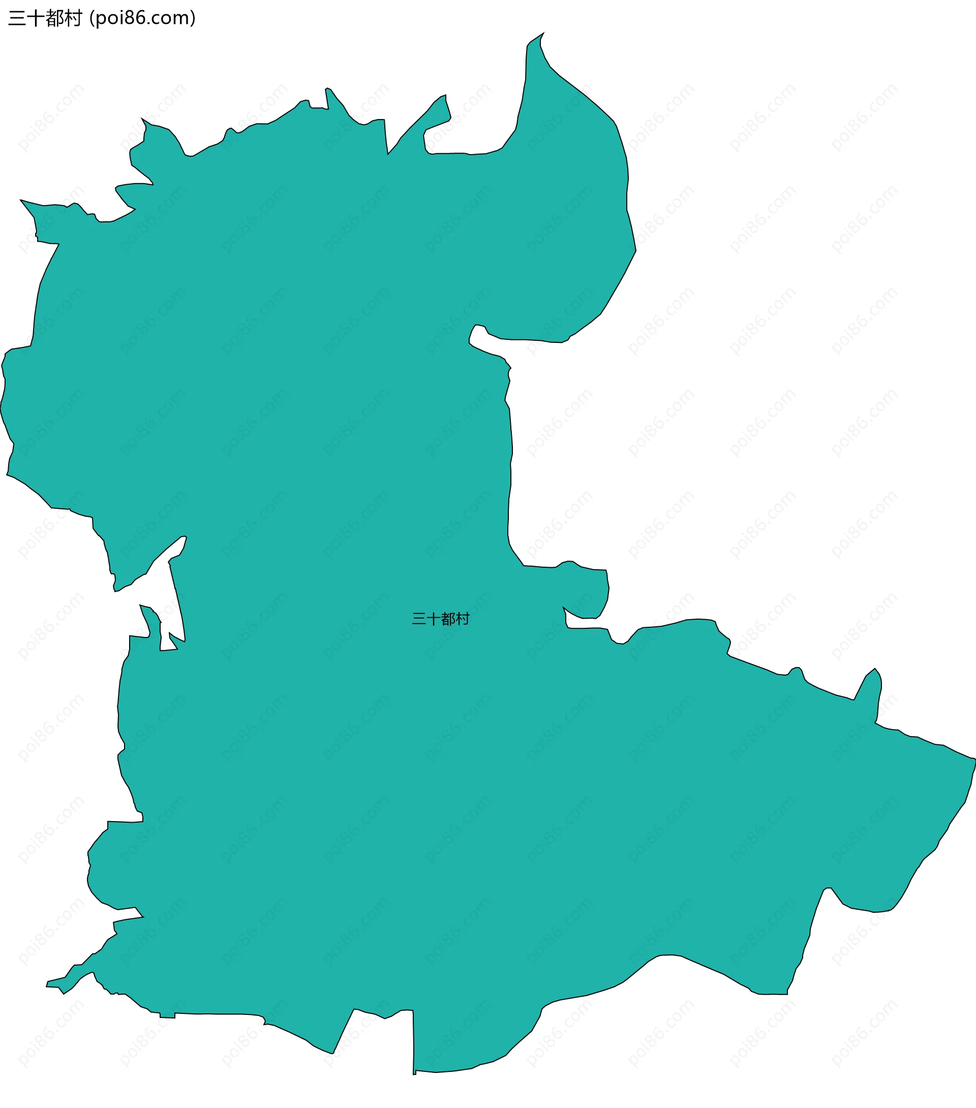 三十都村边界地图