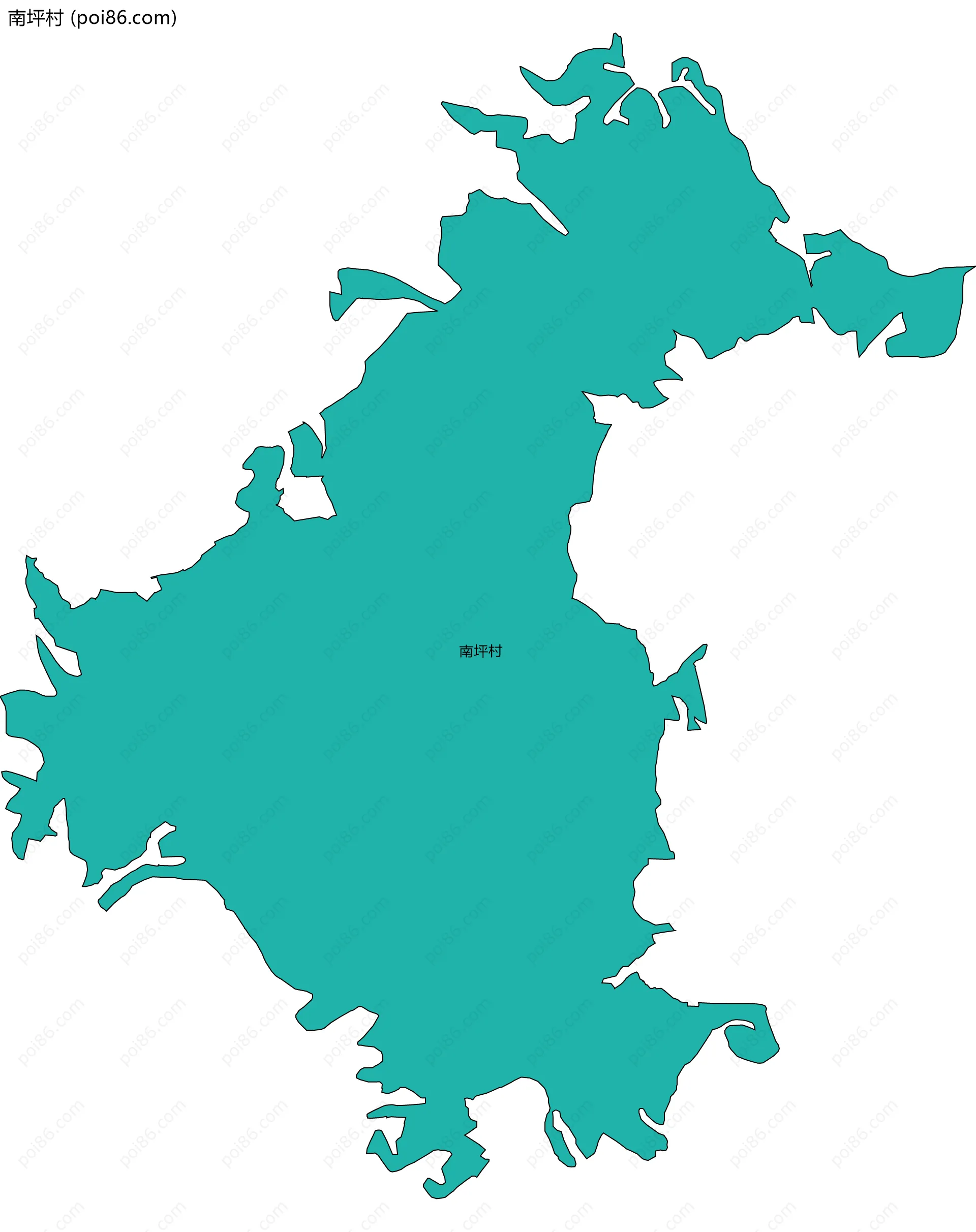 南坪村边界地图