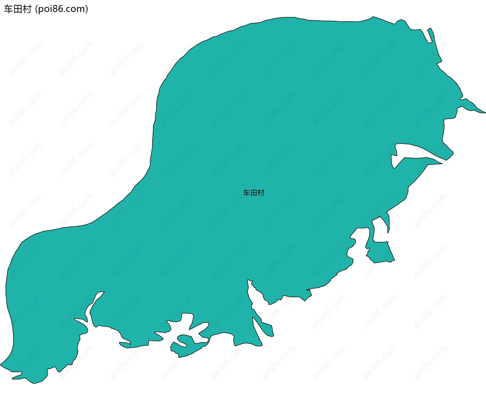 车田村边界地图