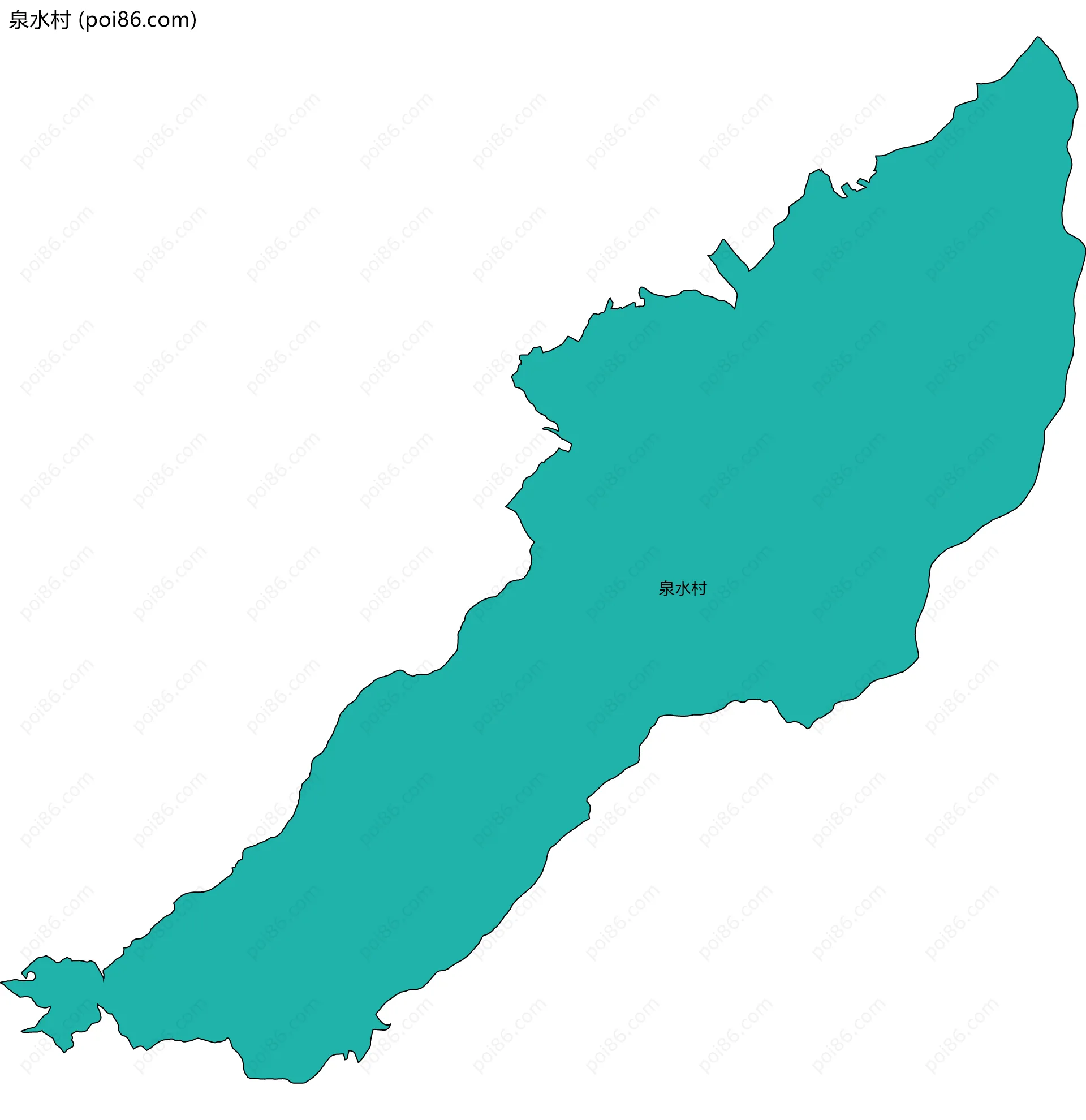 泉水村边界地图