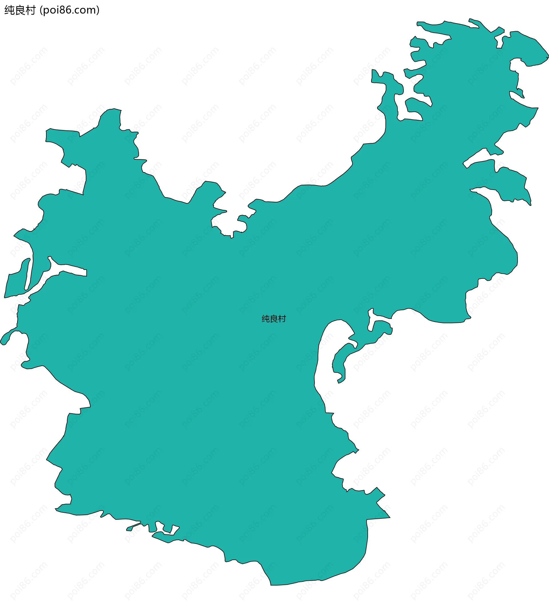 纯良村边界地图