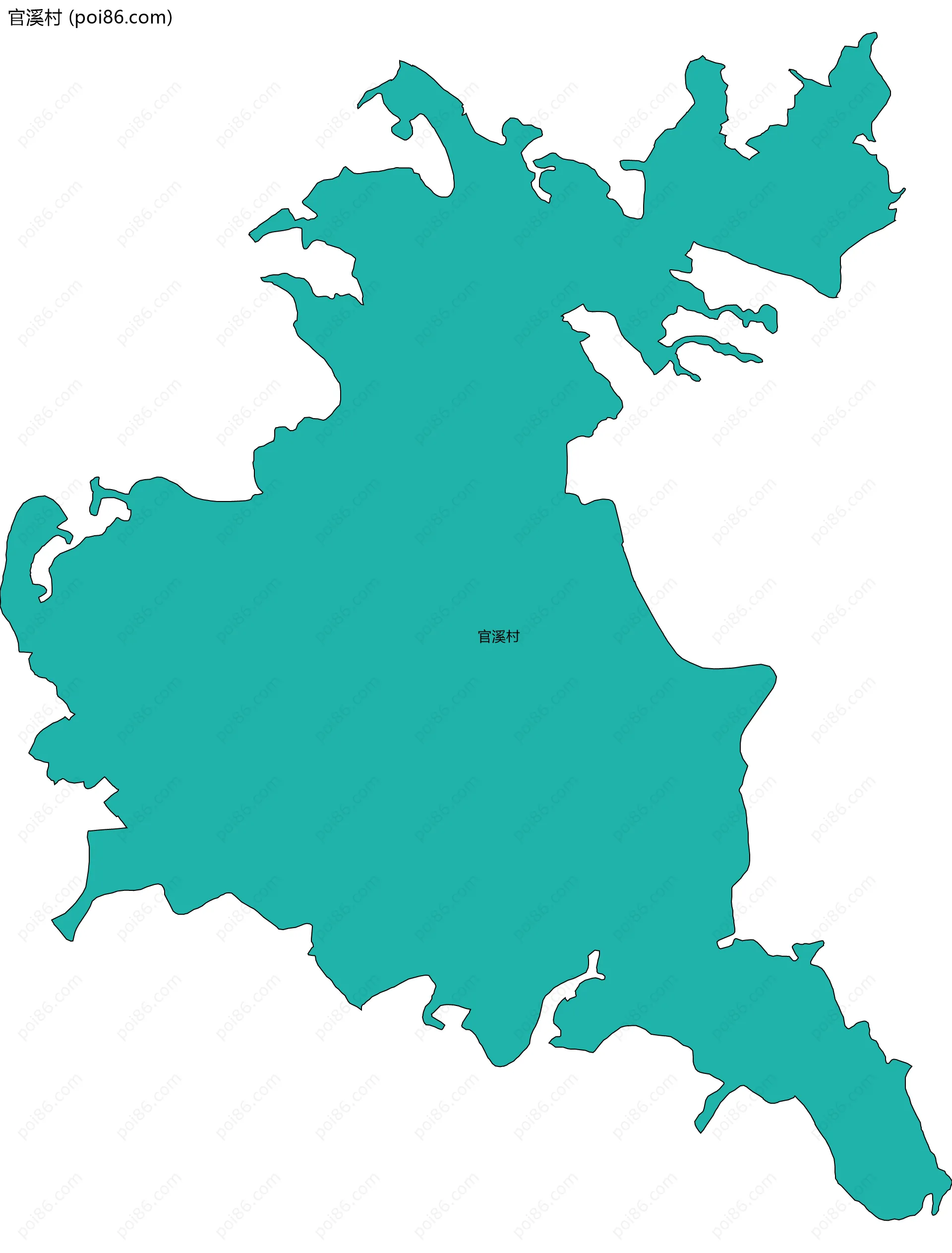 官溪村边界地图