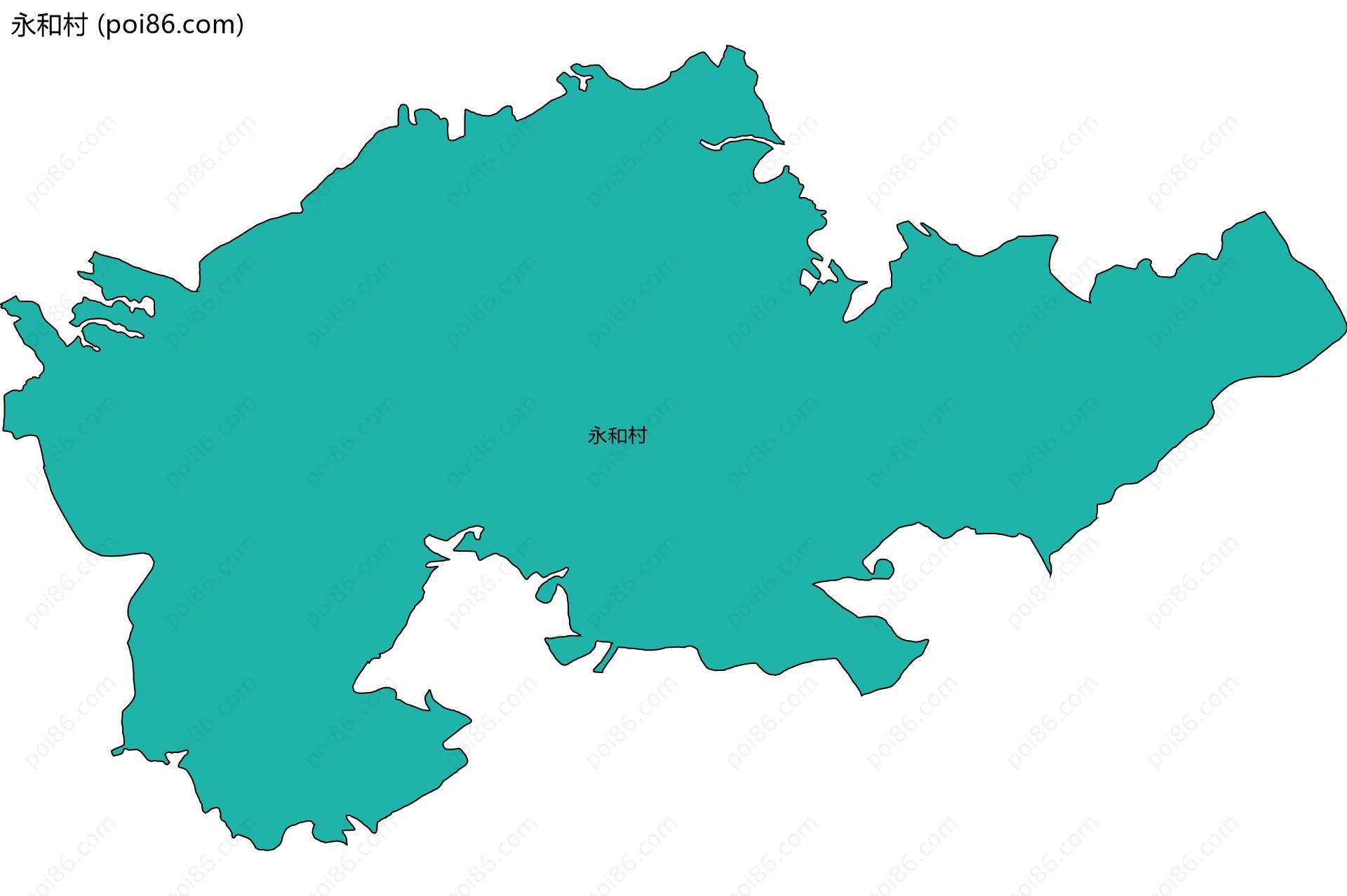 永和村边界地图