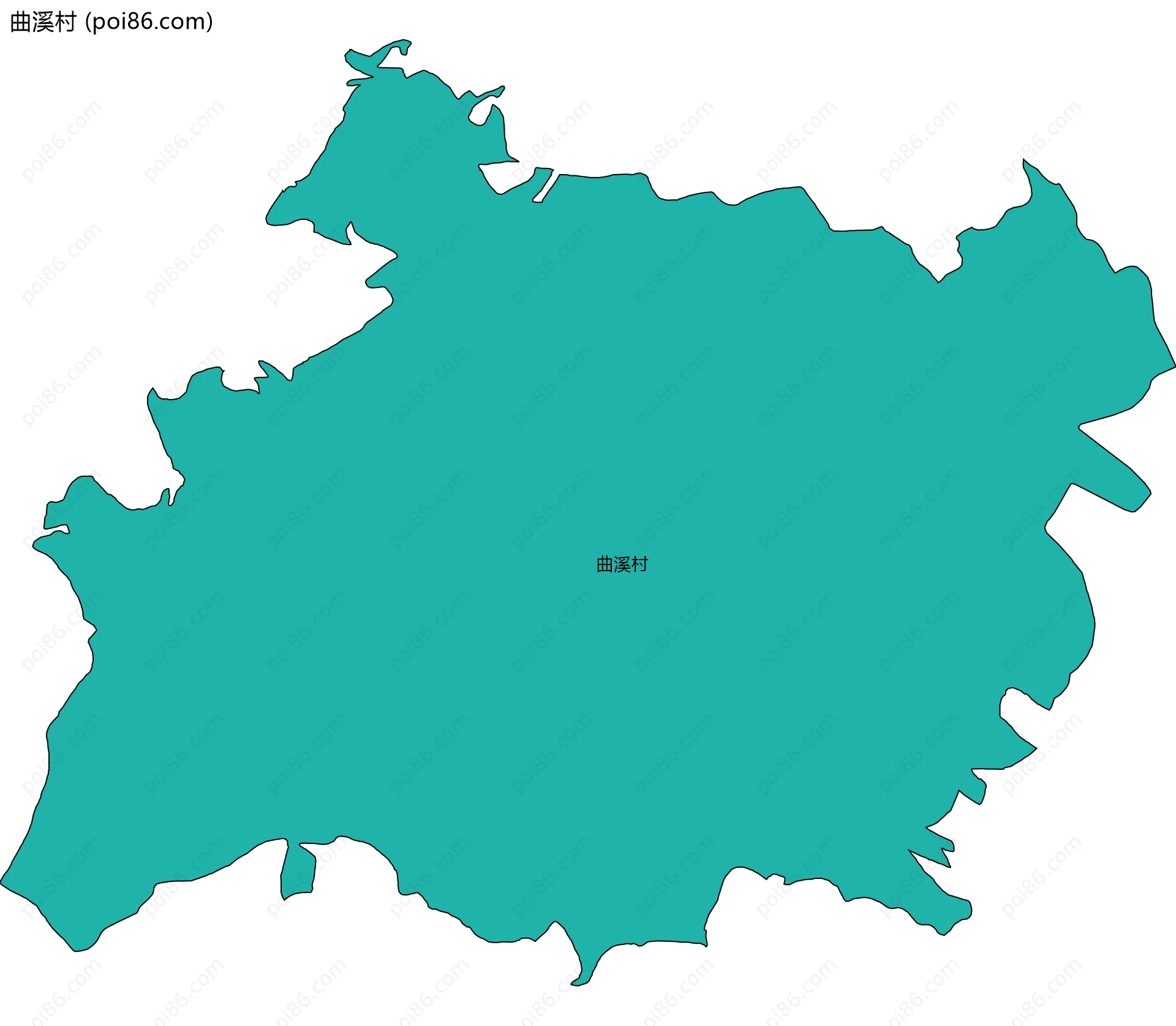 曲溪村边界地图