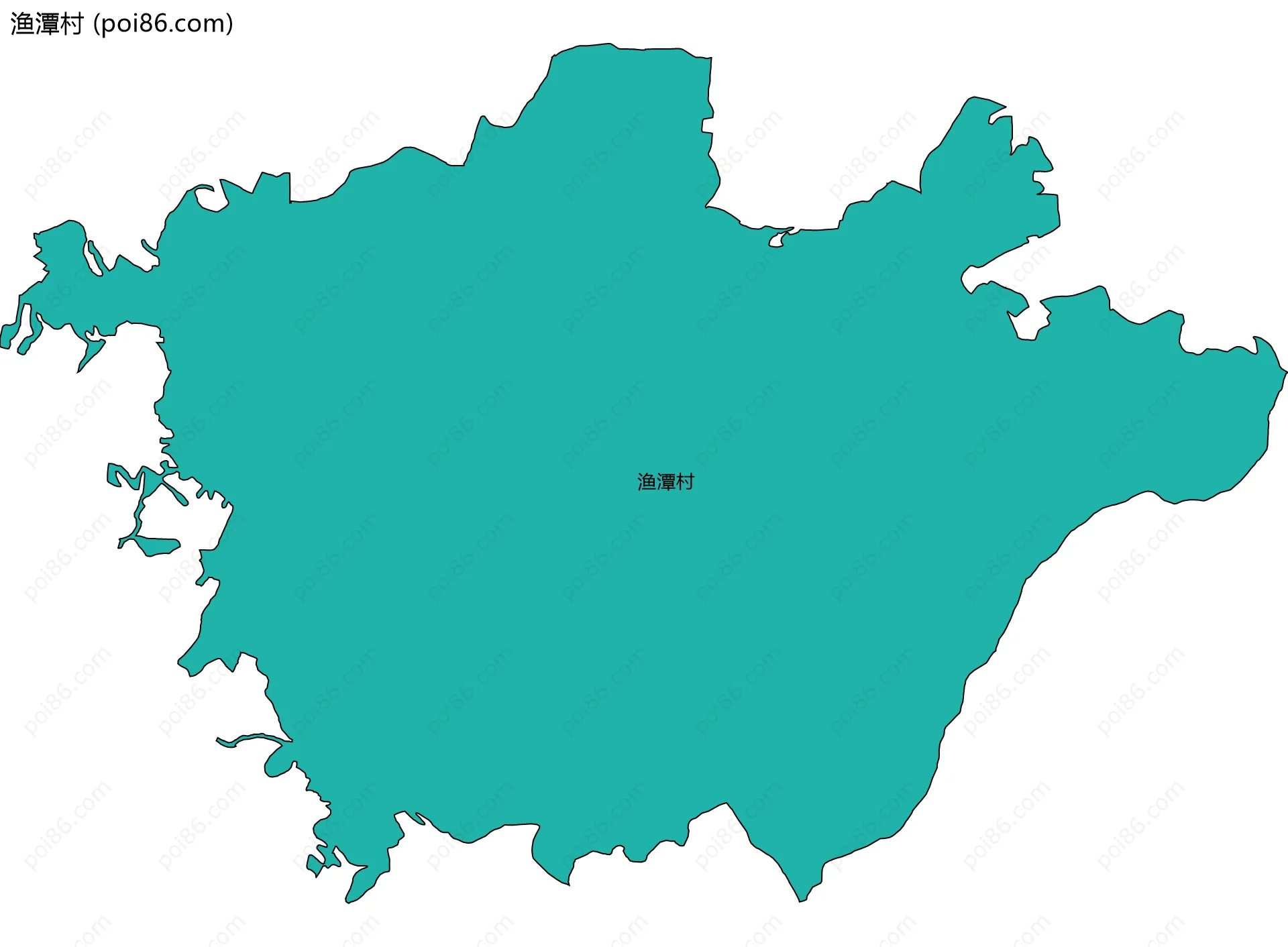 渔潭村边界地图