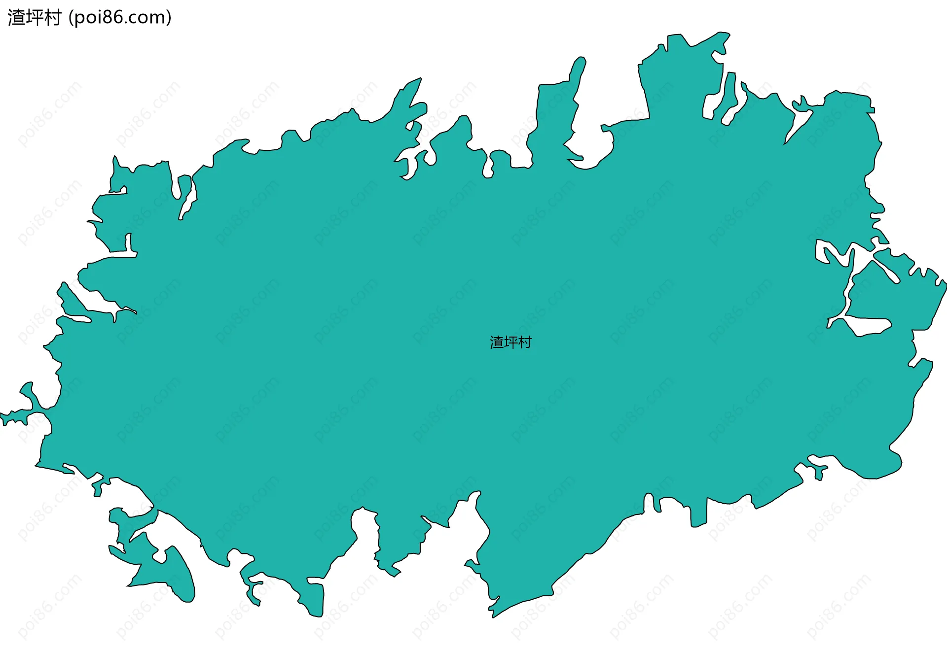 渣坪村边界地图