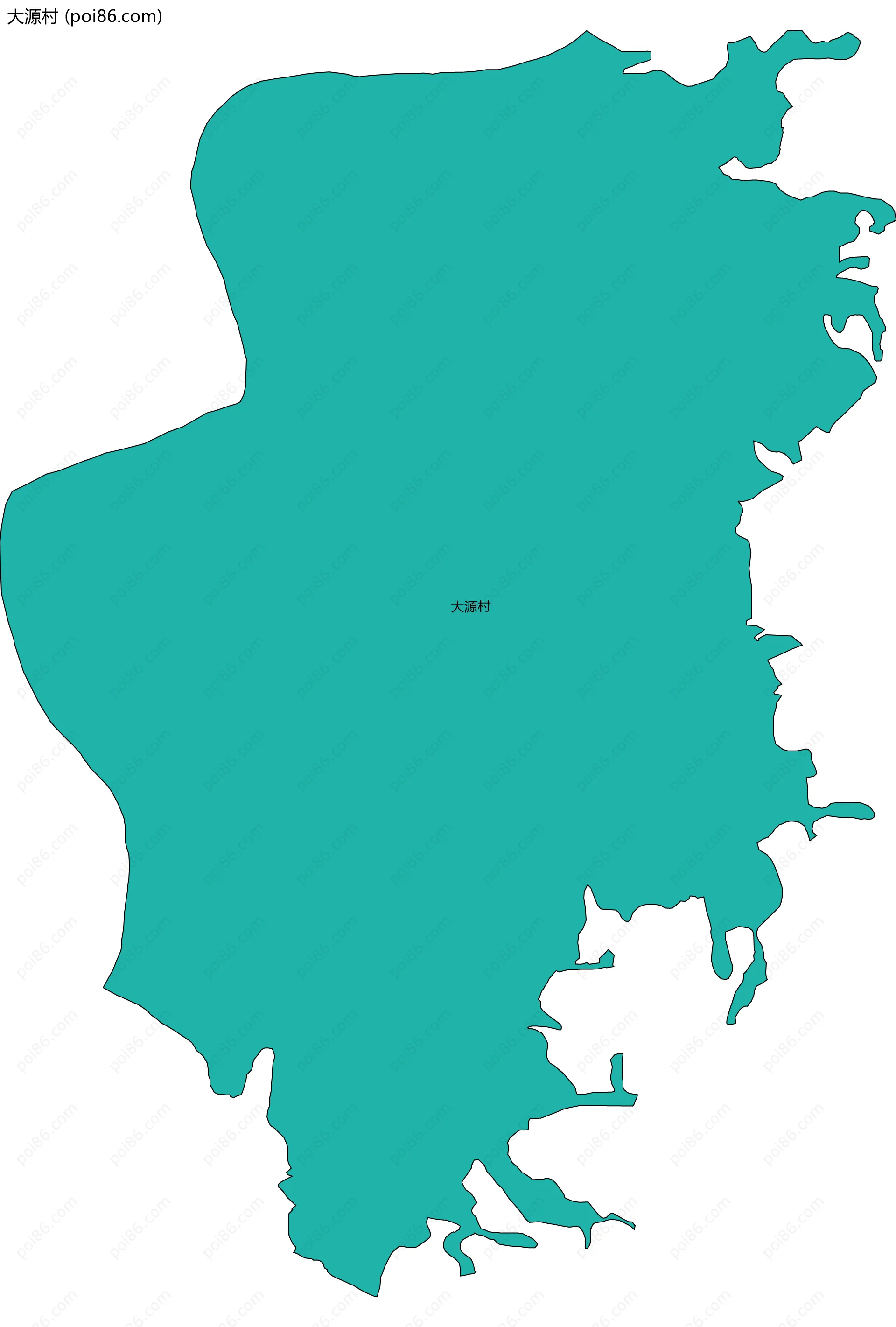 大源村边界地图