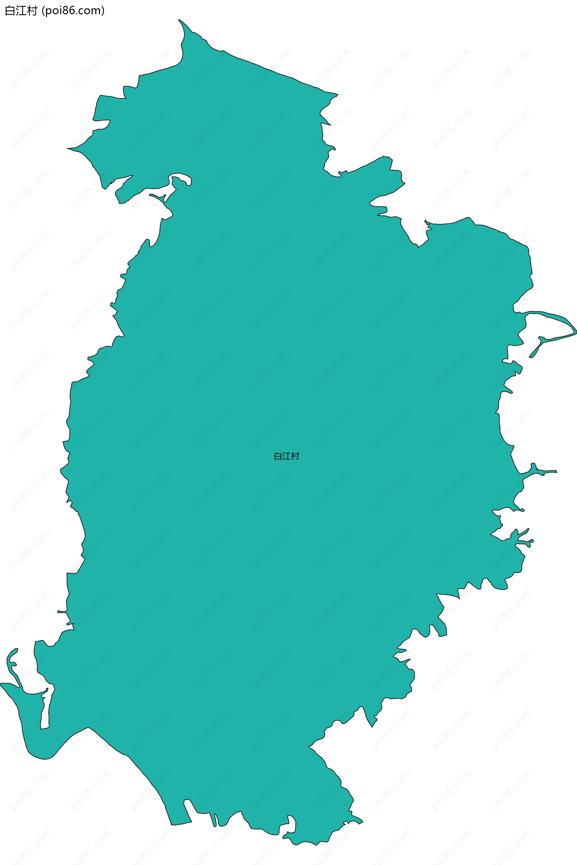 白江村边界地图