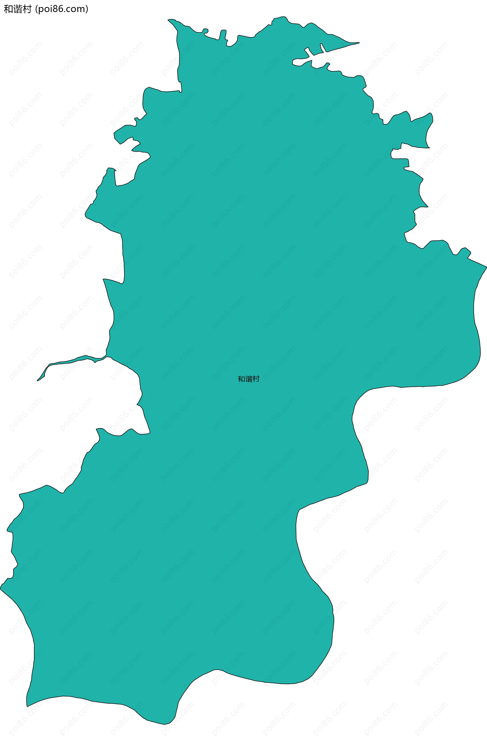 和谐村边界地图
