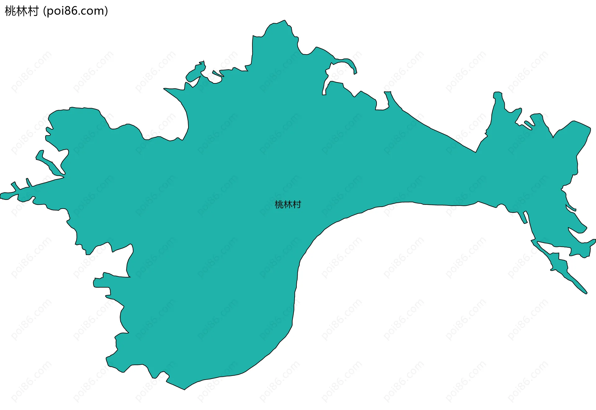 桃林村边界地图