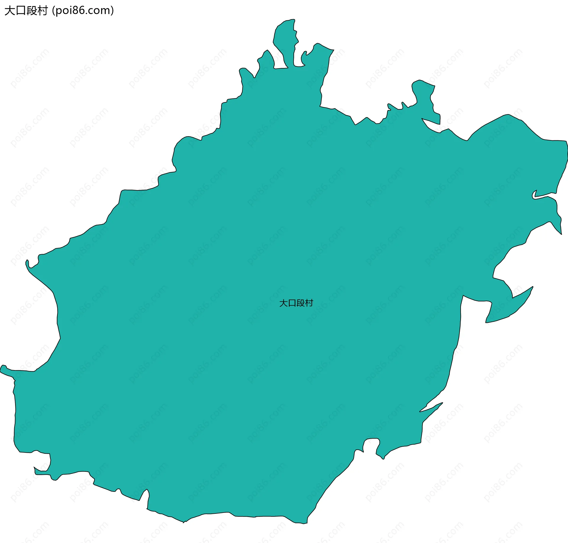 大口段村边界地图