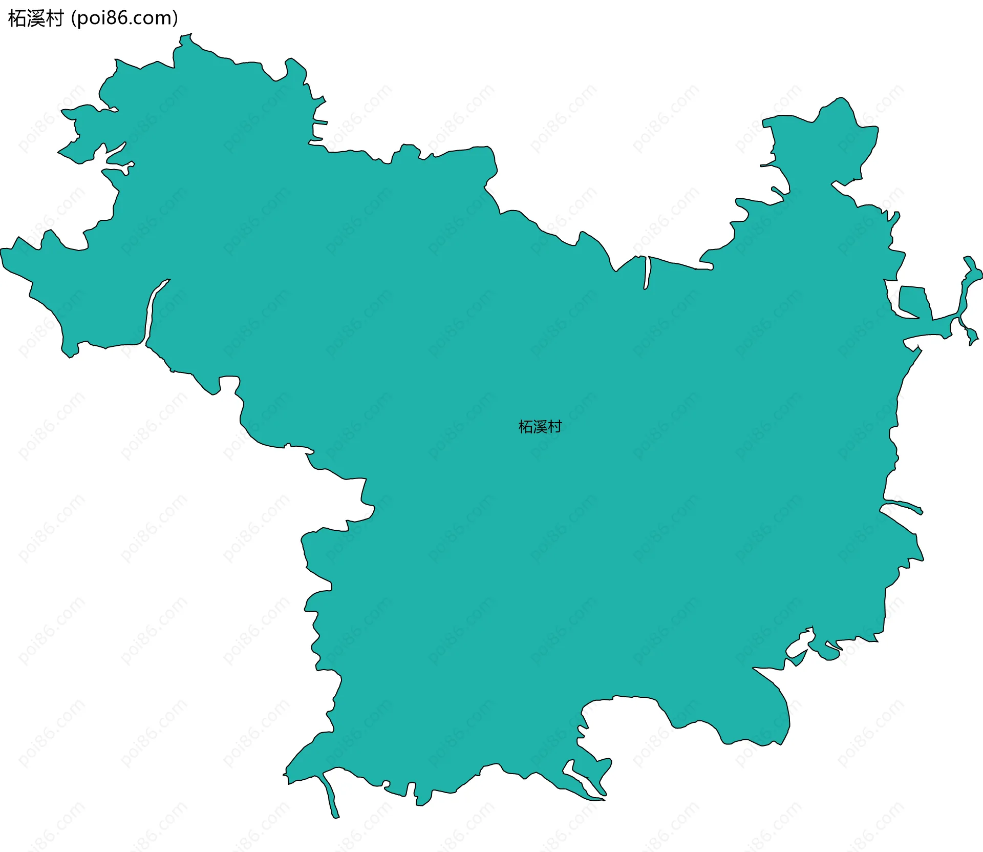 柘溪村边界地图