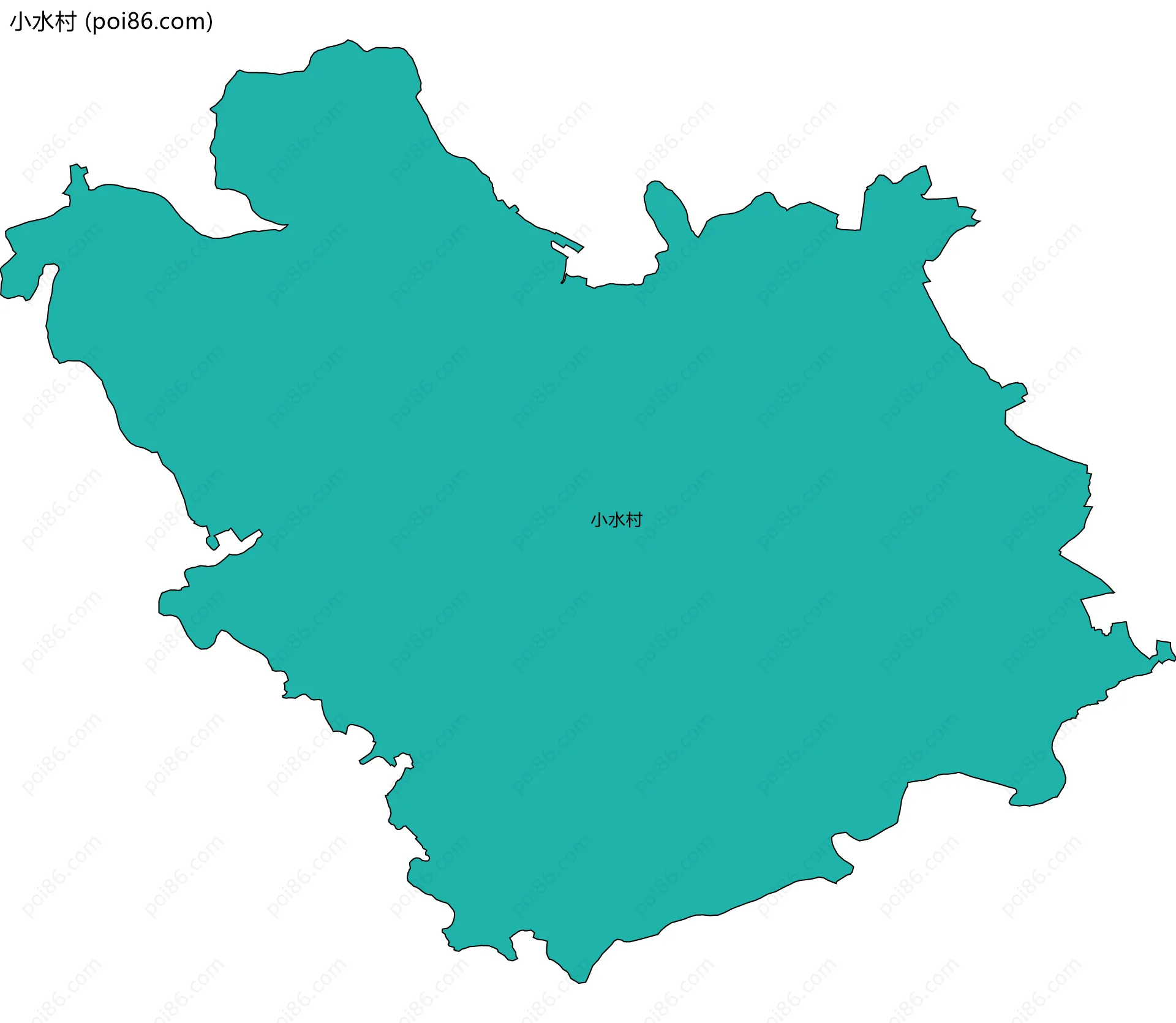 小水村边界地图