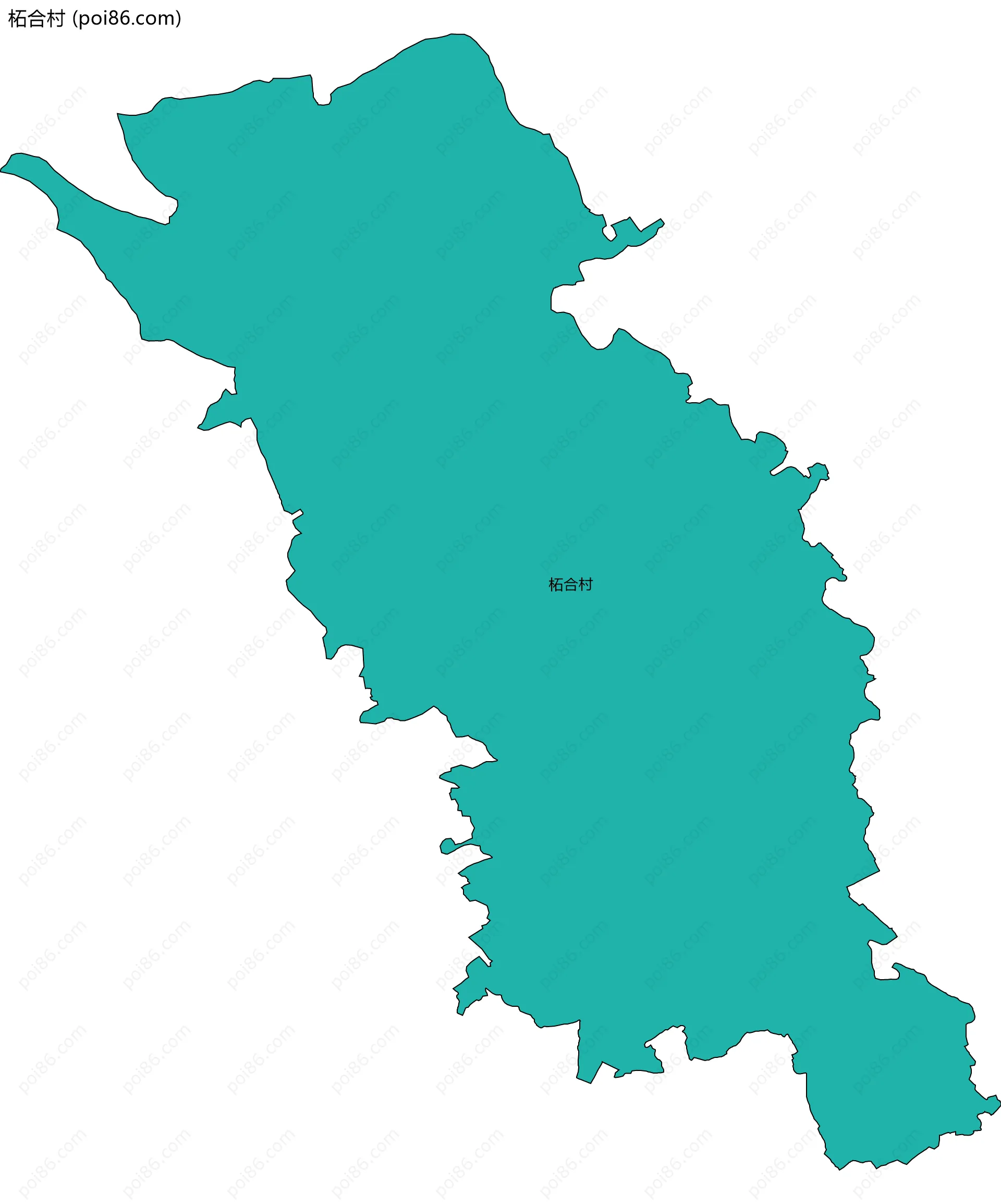 柘合村边界地图