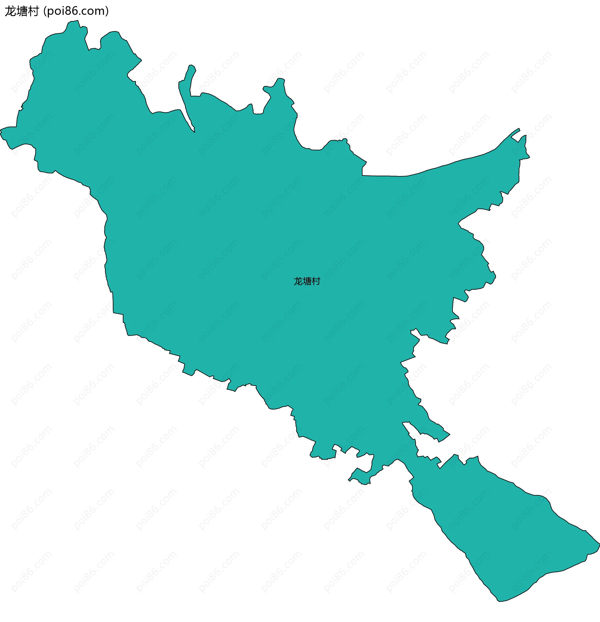 龙塘村边界地图